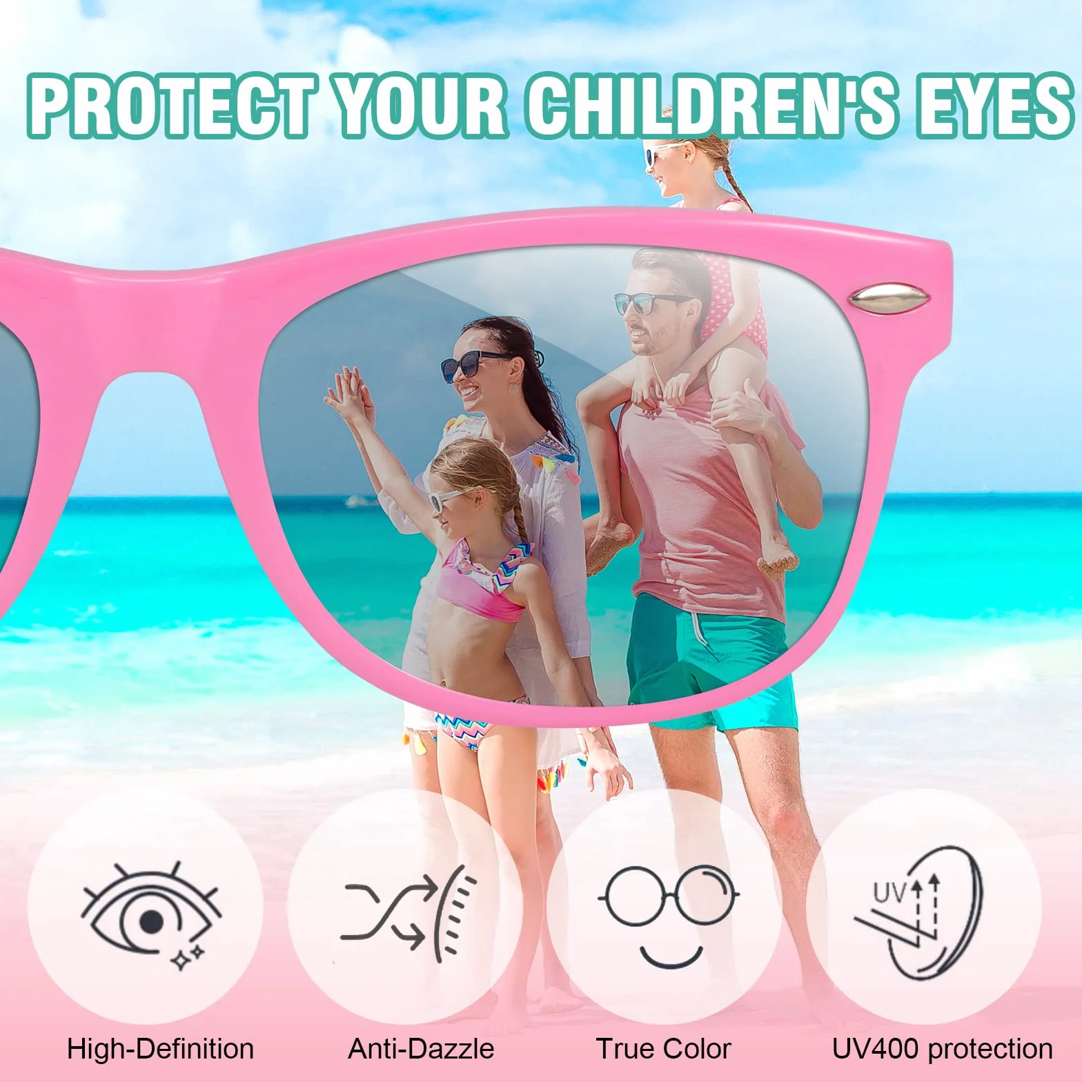 HIFOT Gafas de Sol Polarizadas para Bebé Niño y Niña UV400 Protección 3-12 Años
