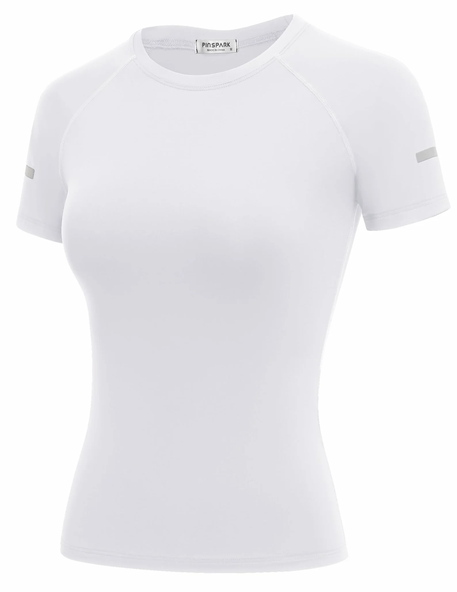 PINSPARK Camiseta Deportiva Mujer Manga Corta Transpirable Yoga Fitness Correr