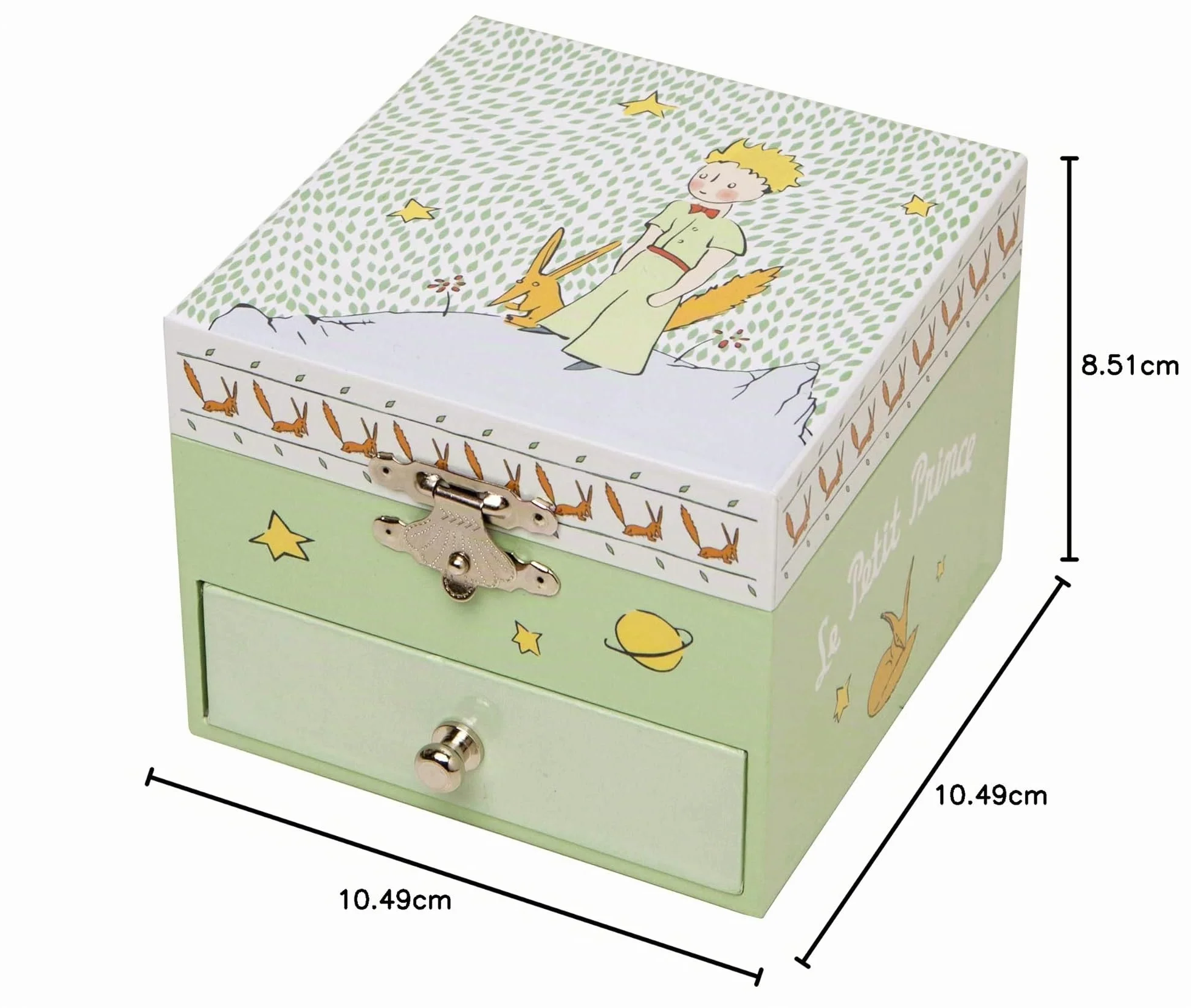 Trousselier Joyero Musical El Principito Saint Exupéry Caja Tesoros Verde Fosforescente Música La Valse d'Amélie Poulain