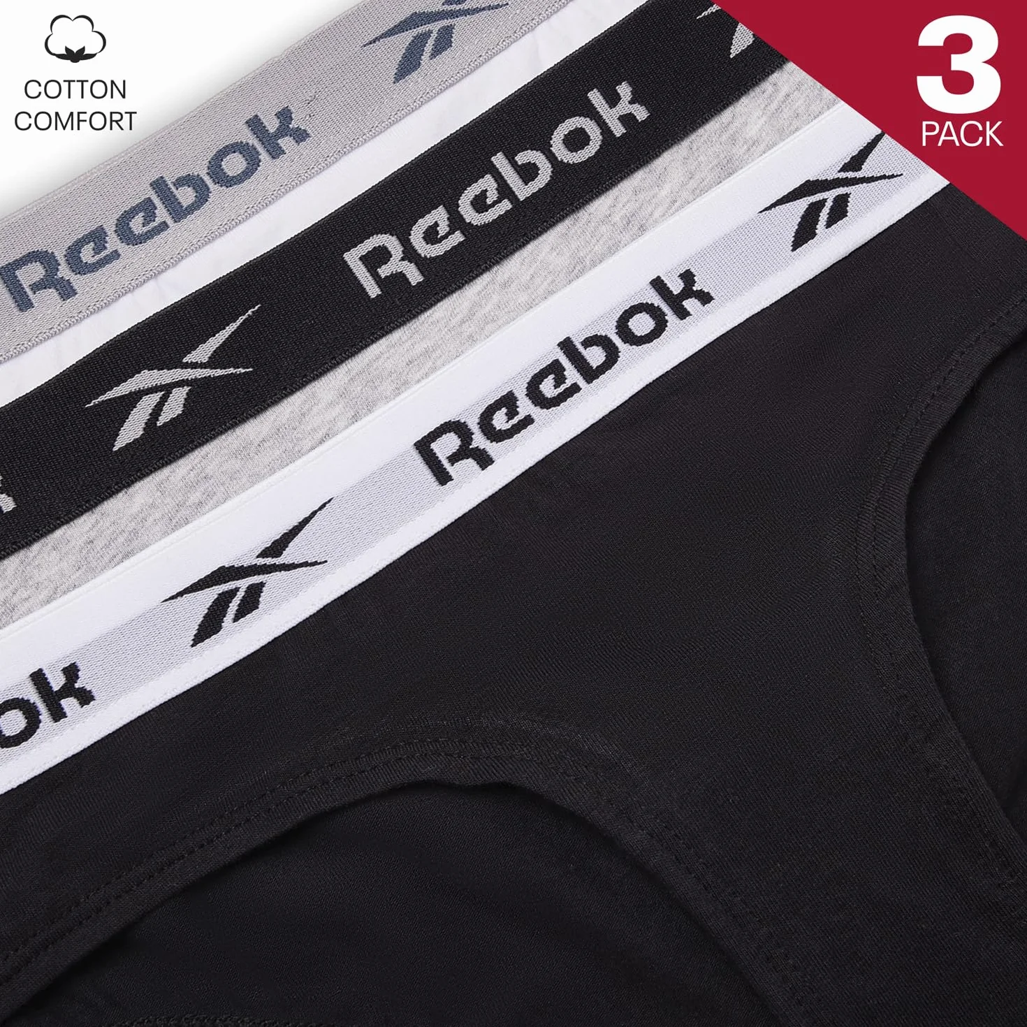 Reebok Carina Capa de Base Inferior Mujer Pack de 3