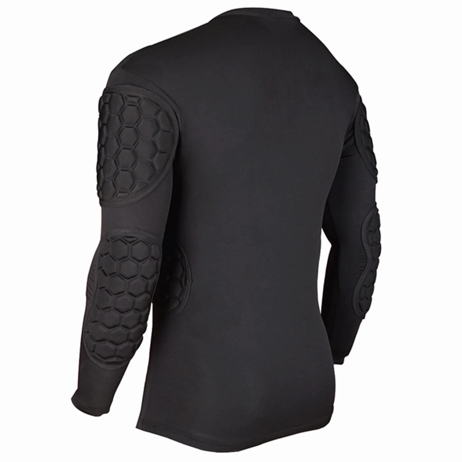 Camiseta de portero manga larga acolchada para jóvenes, ropa de entrenamiento de fútbol baloncesto paintball parkour