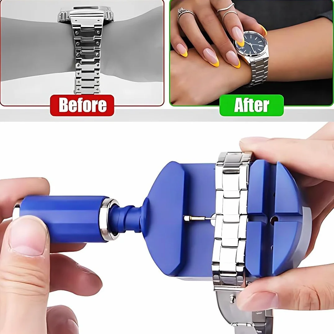 Kit Reparacion Relojes, Herramienta Correa Reloj, Acortar Ajustar Correa, Reemplazo Pins, Martillo, Punzón