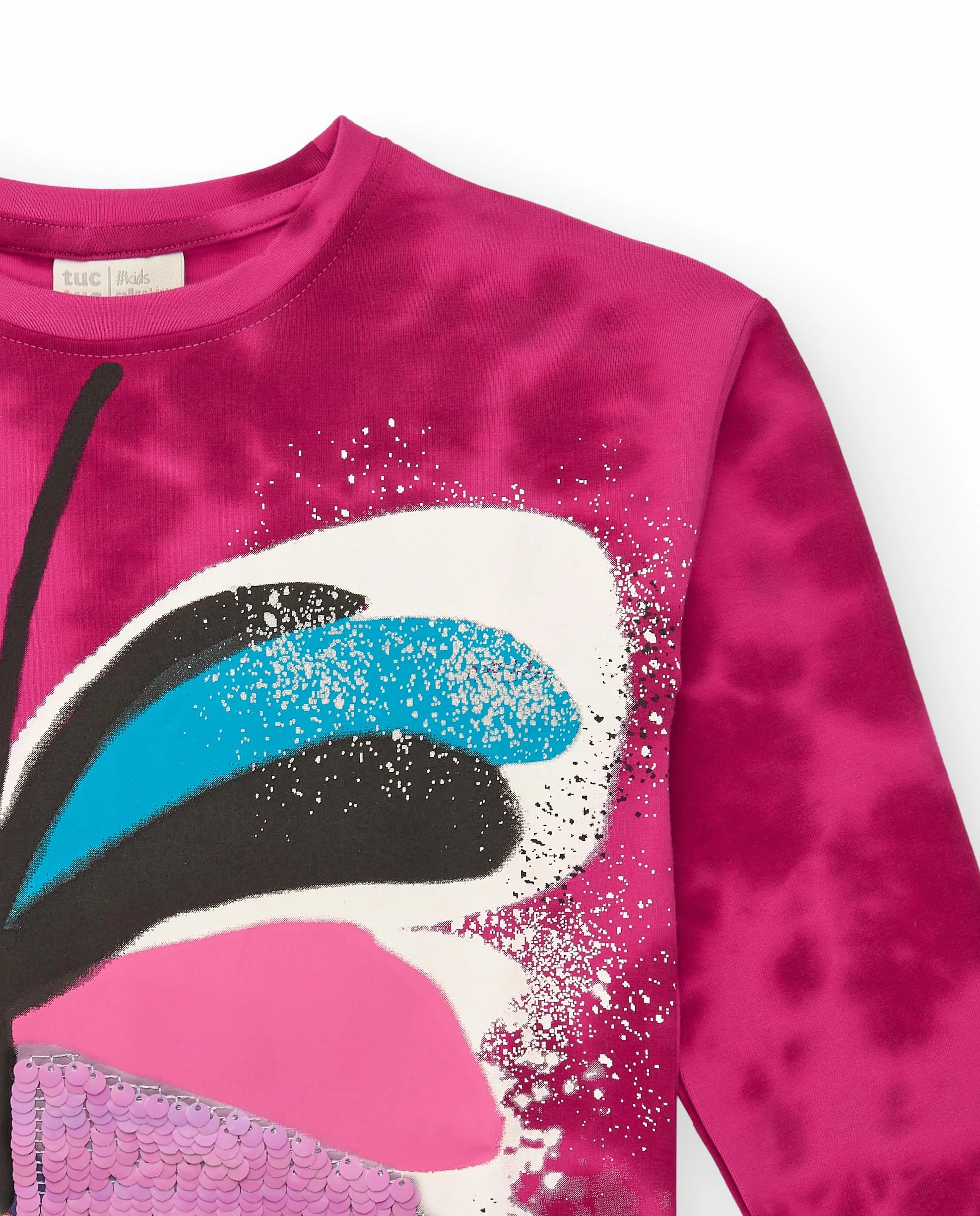 Tuc Tuc Sudadera Fucsia Estampado Mariposa Niña 4 años