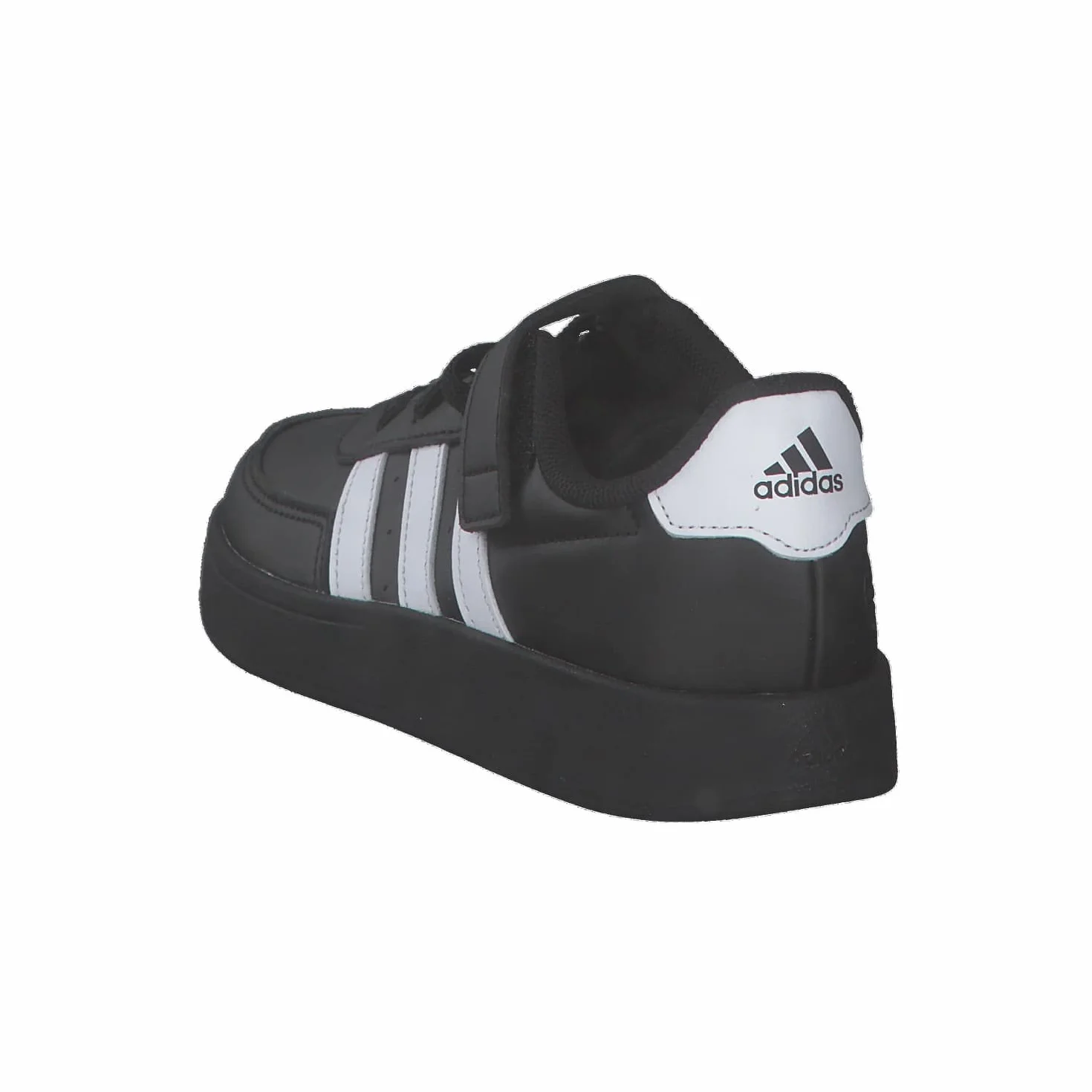 adidas Breaknet Lifestyle Court Elastic Lace Top Strap Shoes, Core Black/Cloud White, 33 EU