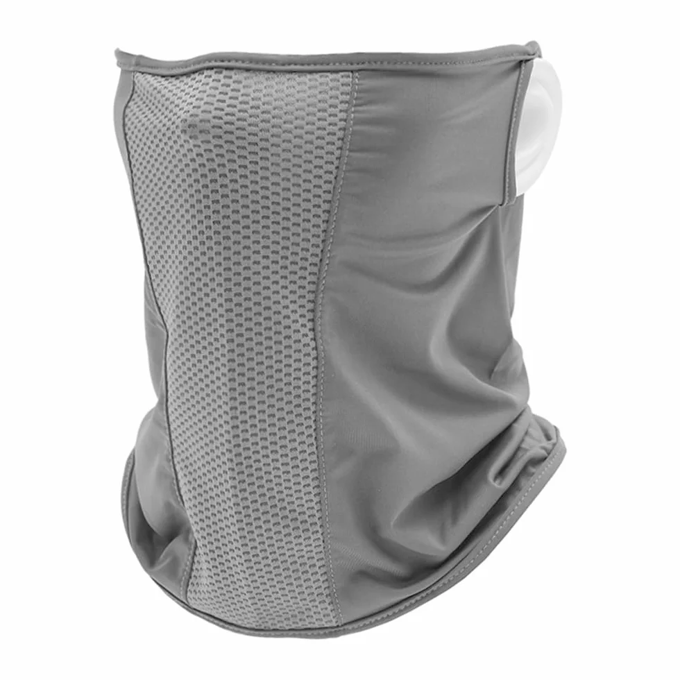 UPF 50+ Cubierta Facial Enfriamiento Transpirable Protección Solar UV Unisex Verano Gris Claro