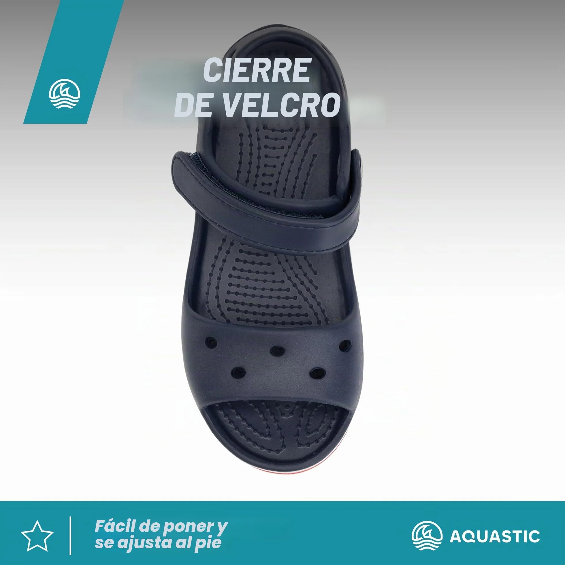 AQUASTIC Sandi Jr, Sandalia Unisex niños