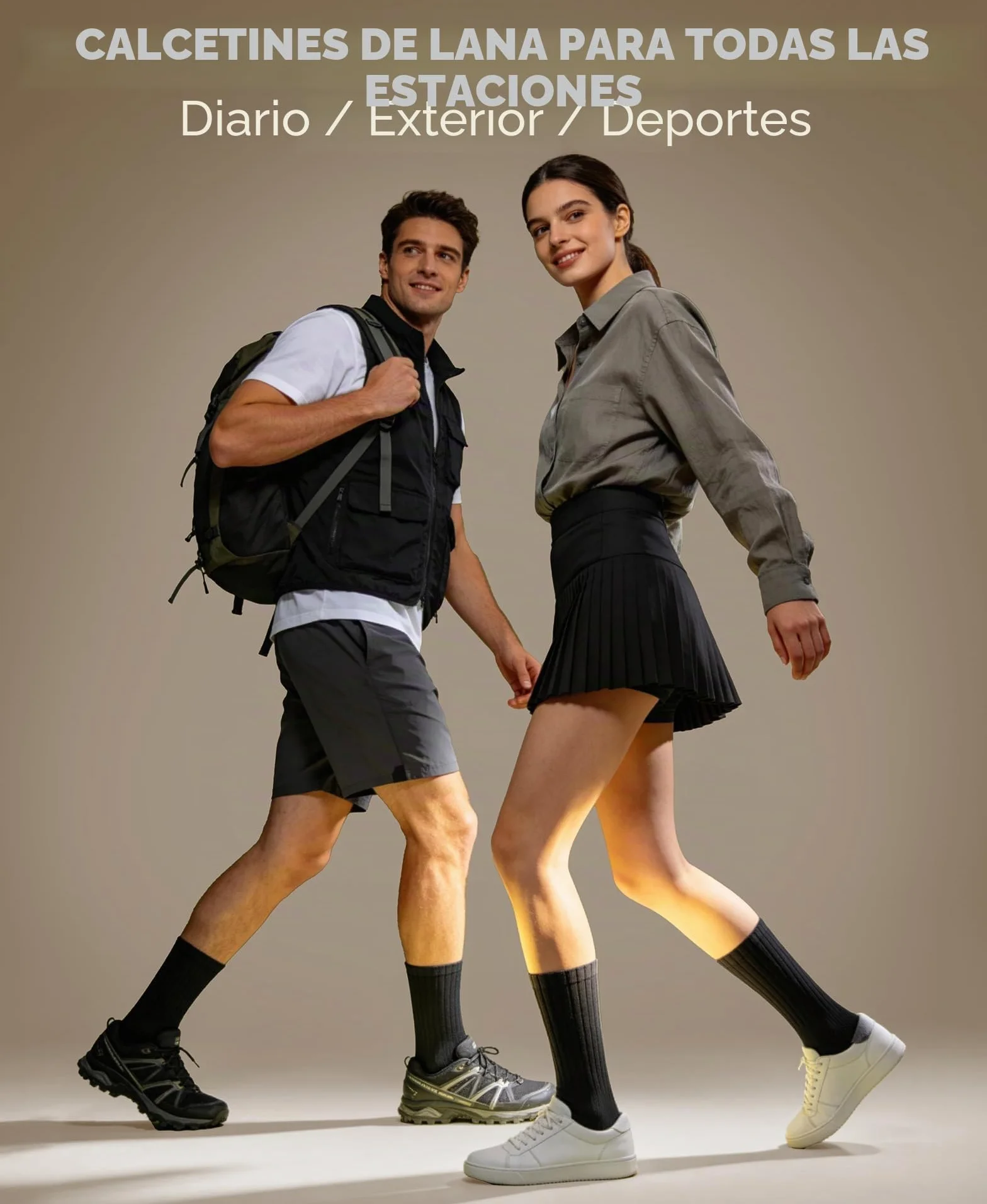 Calcetines de Lana Merino Termicos 3 Pares para Mujer y Hombre 35-38 39-42 43-46 47-50