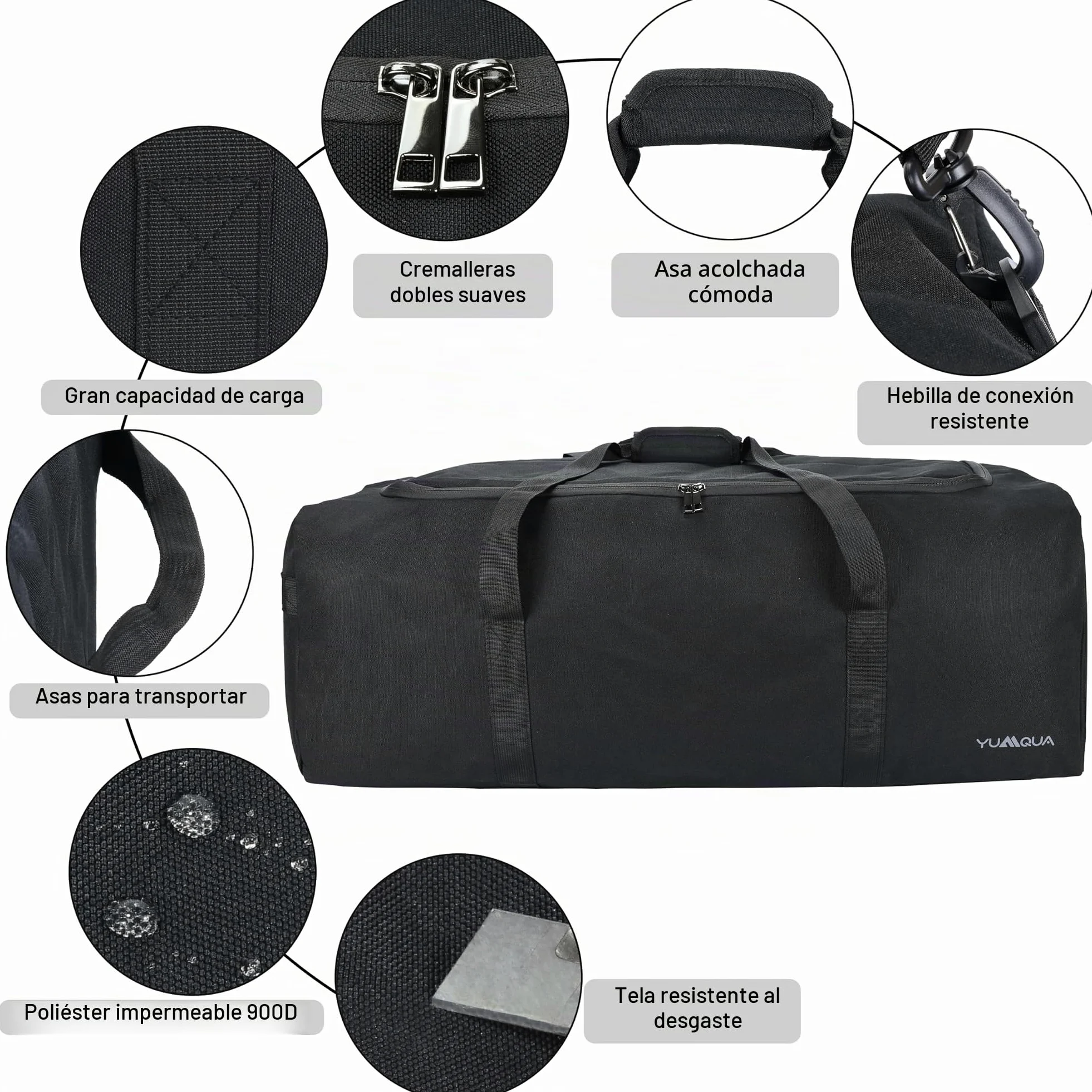 Bolsa de Viaje Grande, 100L Bolso de Viaje para Hombre, Grandes Bolsas de Fin de Semana, Bolsa Deporte Grande para Mujer, Viajes, Deportes, Mudanzas, Artículos Esenciales para Acampar, Almacenamiento