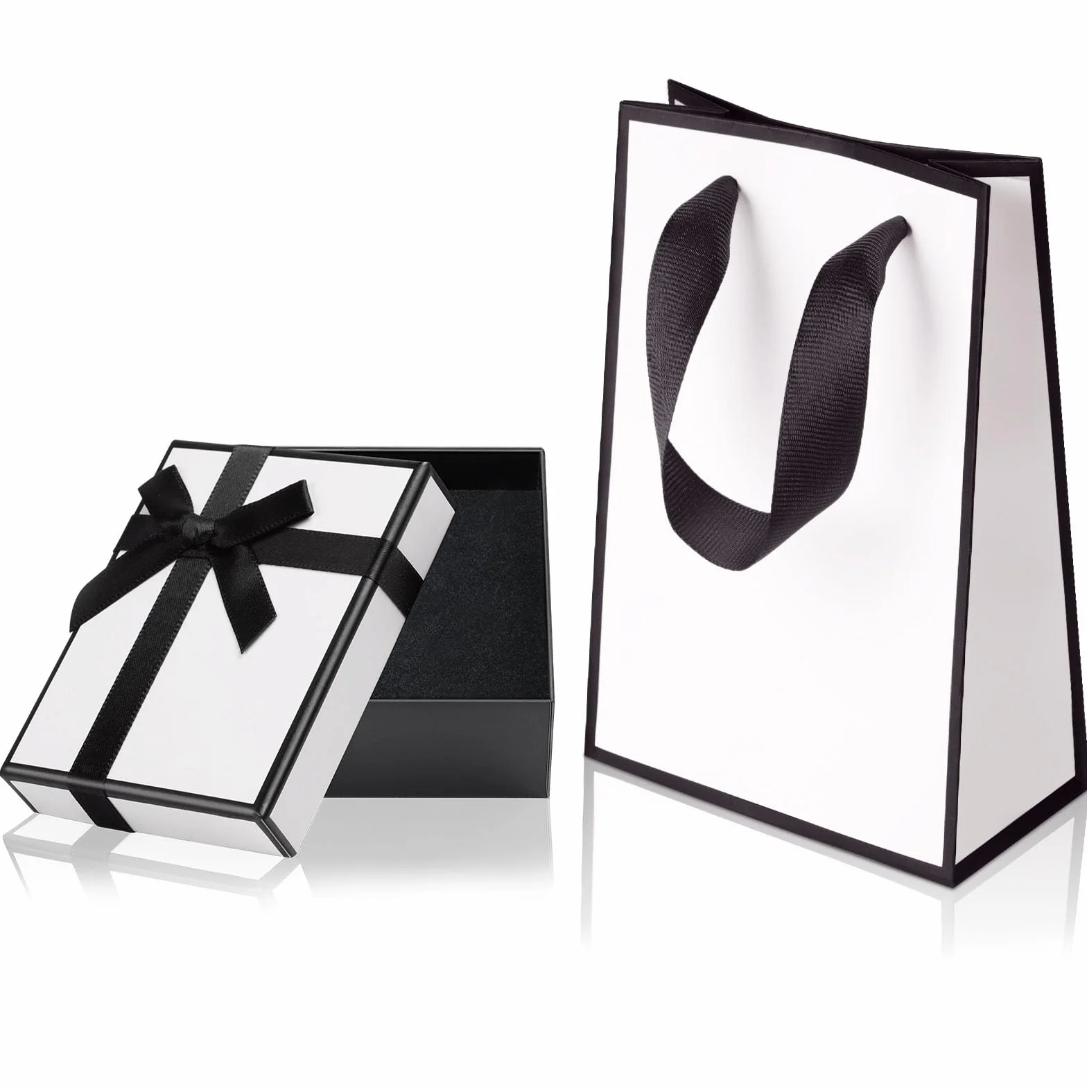 Aucuu Caja de Regalo Joyería 9x7x3cm con Lazo para Collar Pendientes Cumpleaños Boda