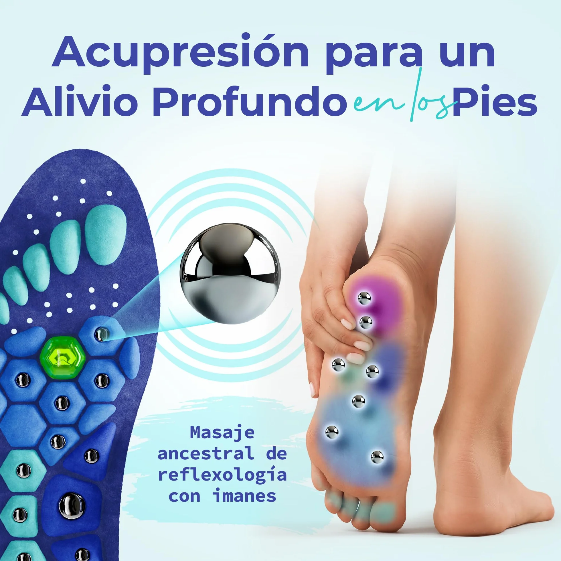 Akusoli Plantillas Mujer Hombre Gel Soporte Arco Absorción Impactos EU36-41.5