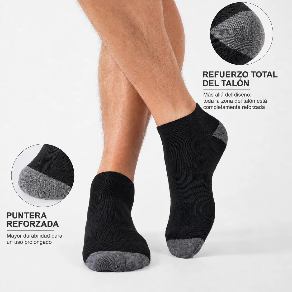 SockWaddles Calcetines Tobilleros de Running para Hombre Mujer 8 Pares Anti-Ampollas