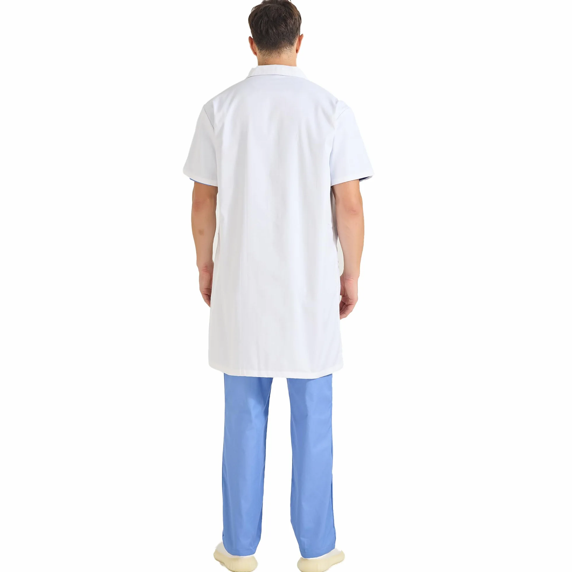 MISEMIYA Bata Laboratorio Unisex Blanca Medico Hombre