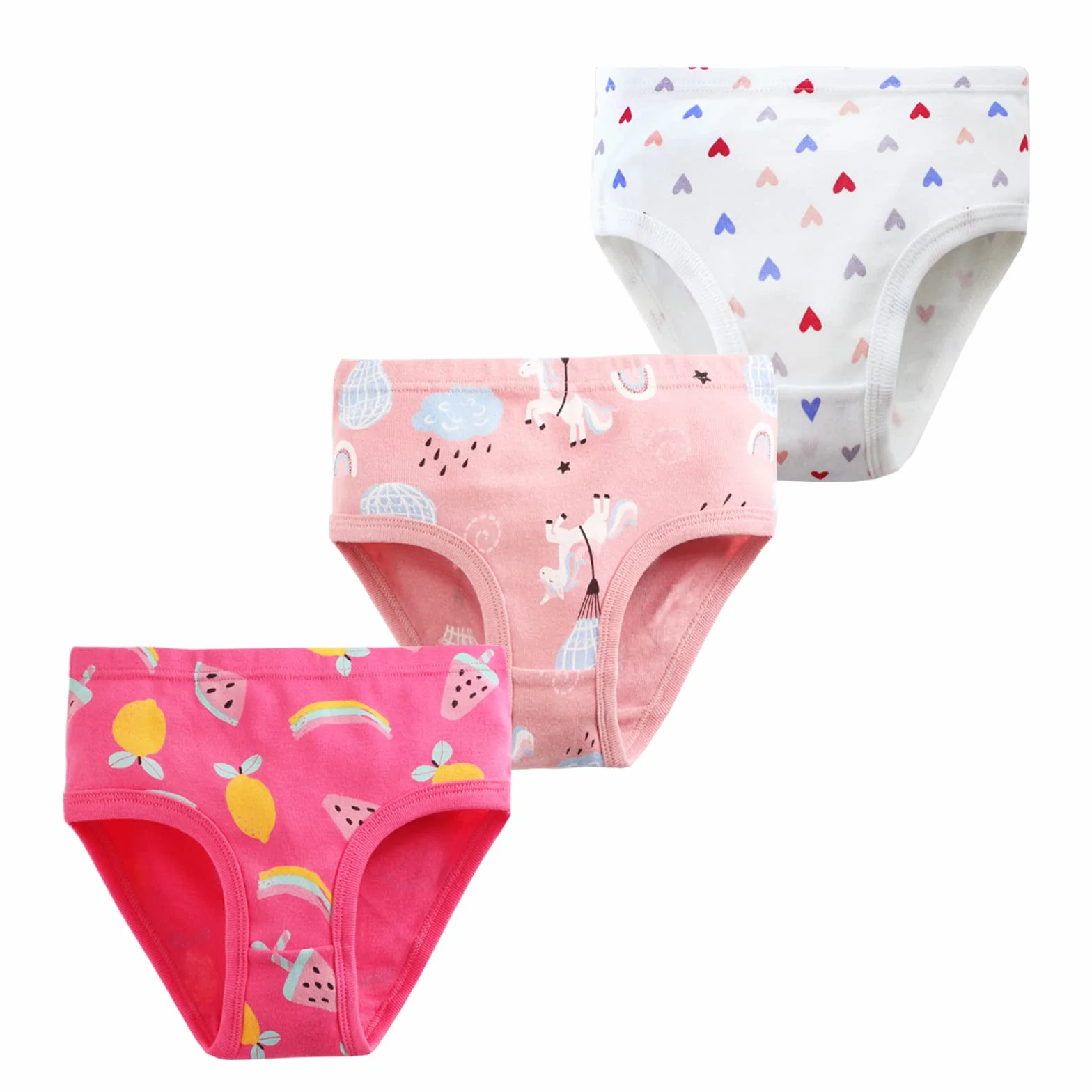 JackLoveBriefs Braguitas niña Algodón Paquete 9-12 2-9 años