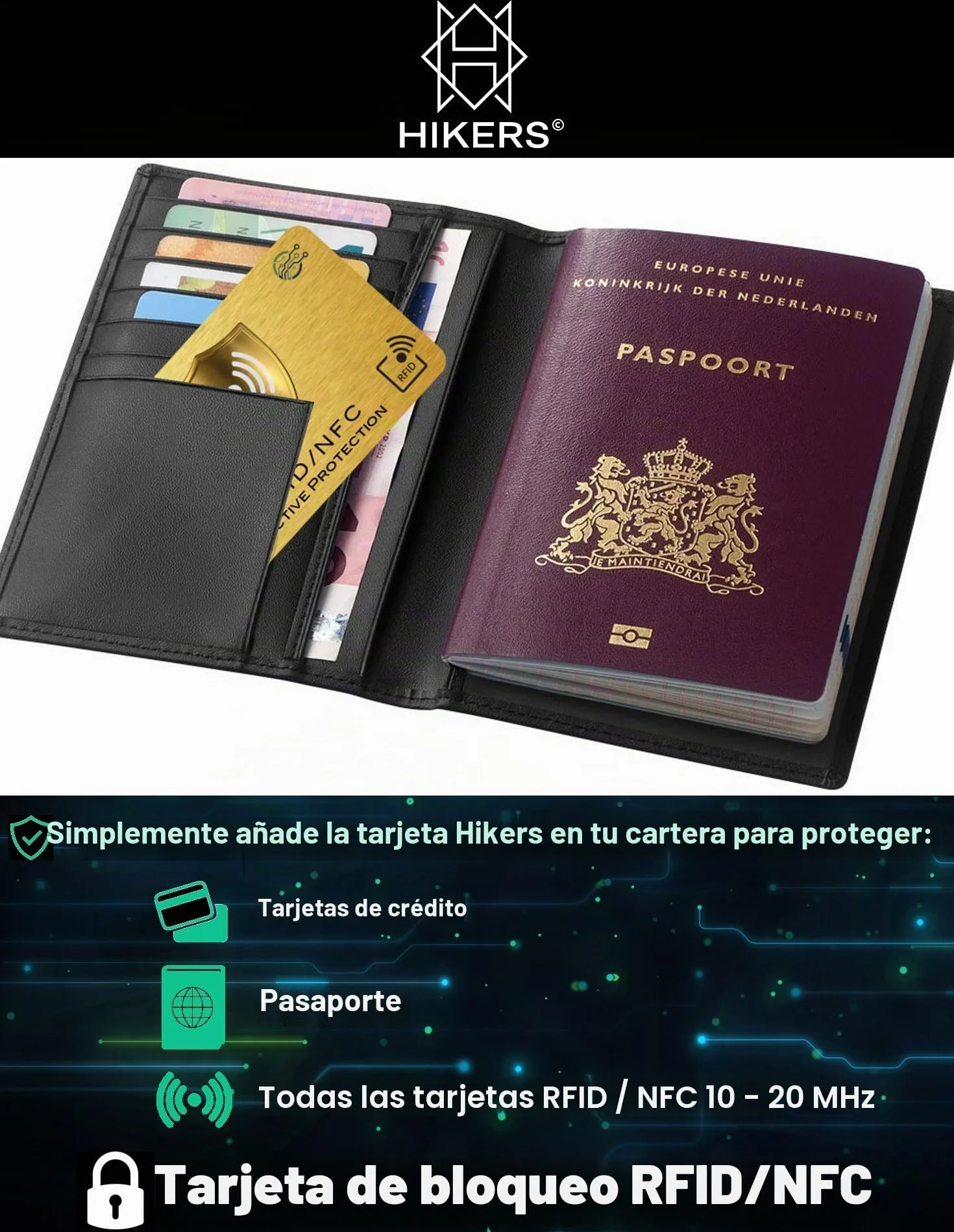 Protector Anti RFID NFC para Tarjetas de Crédito, Bloqueo de Tarjeta, Protección de Billetera