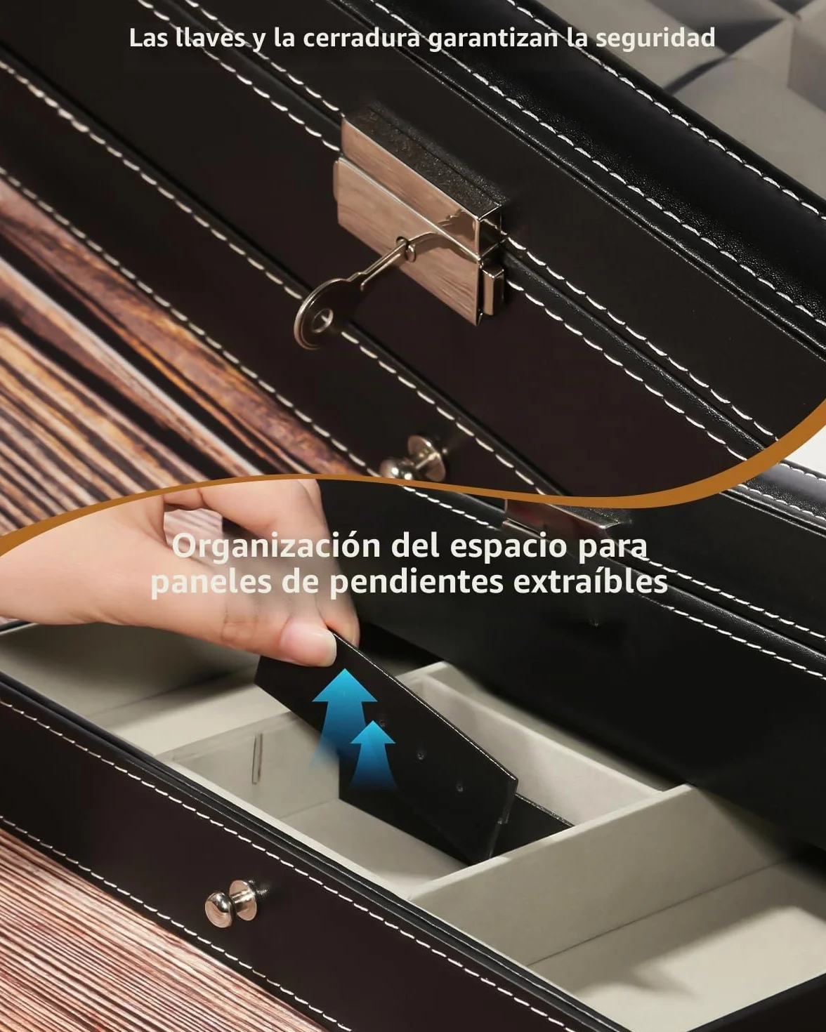 Uten Caja de 12 Relojes, Doble Capa, Estuche de Exhibición para Colección de Joyas