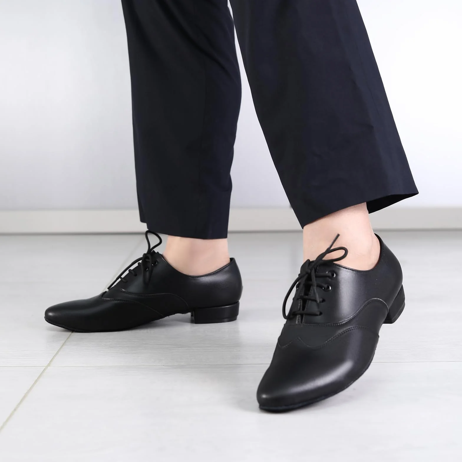 Zapatos de Baile Latino Hombre Tacón Cordones Salsa