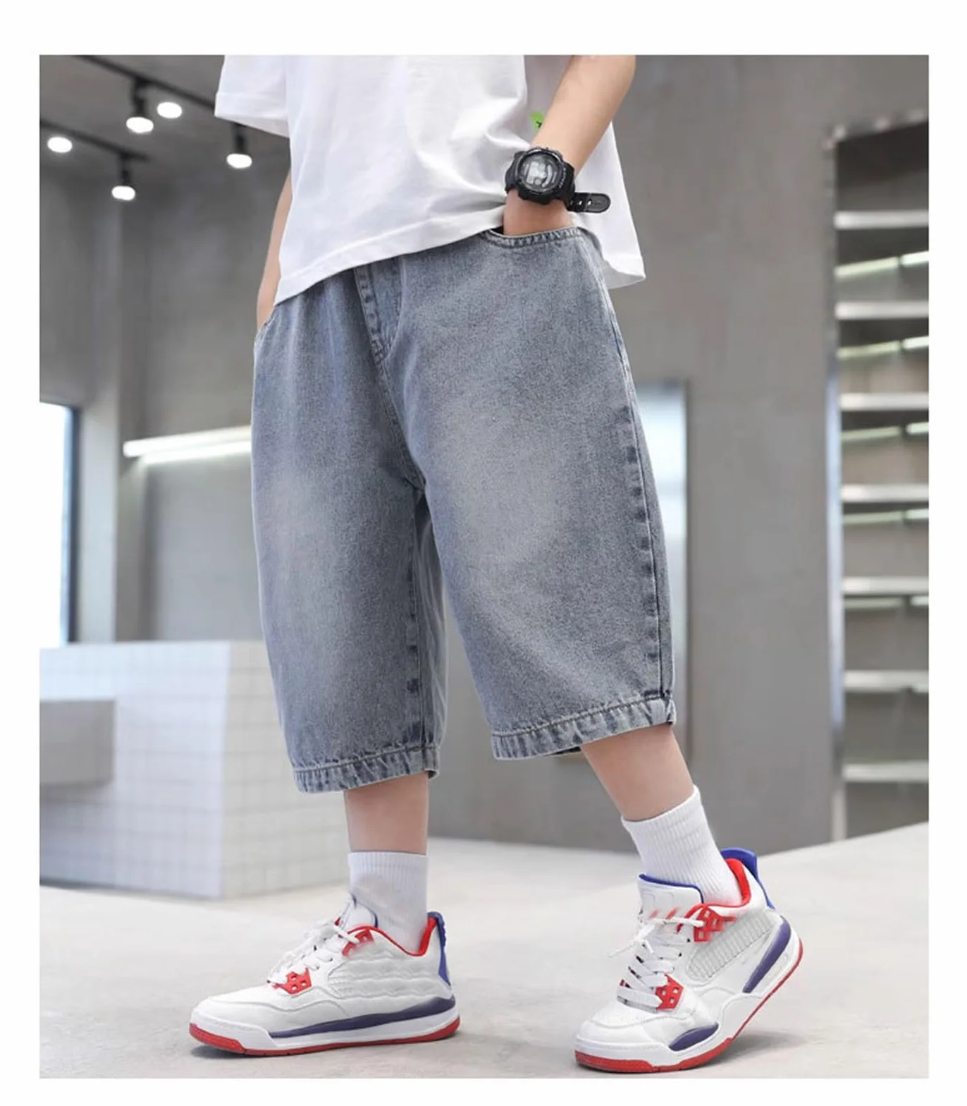 Pantalones Vaqueros Elegantes para Niños 3-14 Años Slim Fit