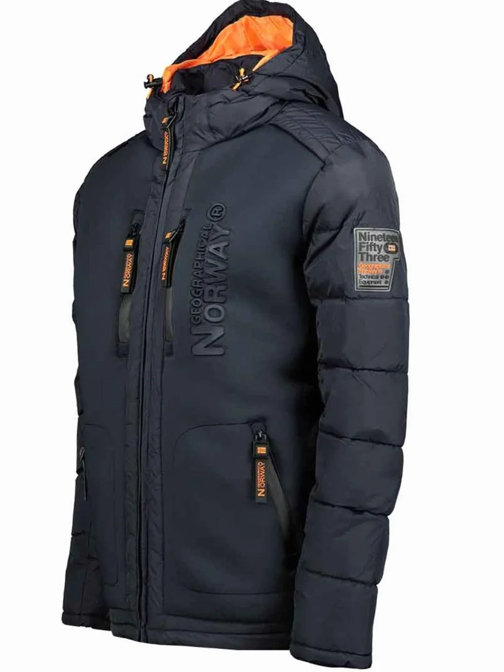 Geographical Norway Chaqueta acolchada de invierno para hombre, anorak con capucha, tallas S-7XL