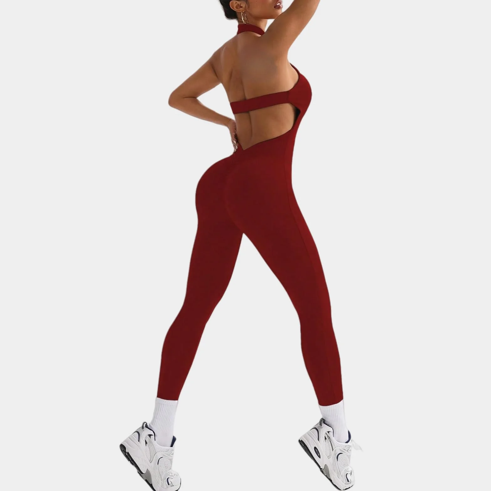 Mono de una pieza para mujer Deportivo sin Costuras Ajustado sin espalda Elástico Elegante Body Overol Ropa Deportiva Gimnasio Yoga