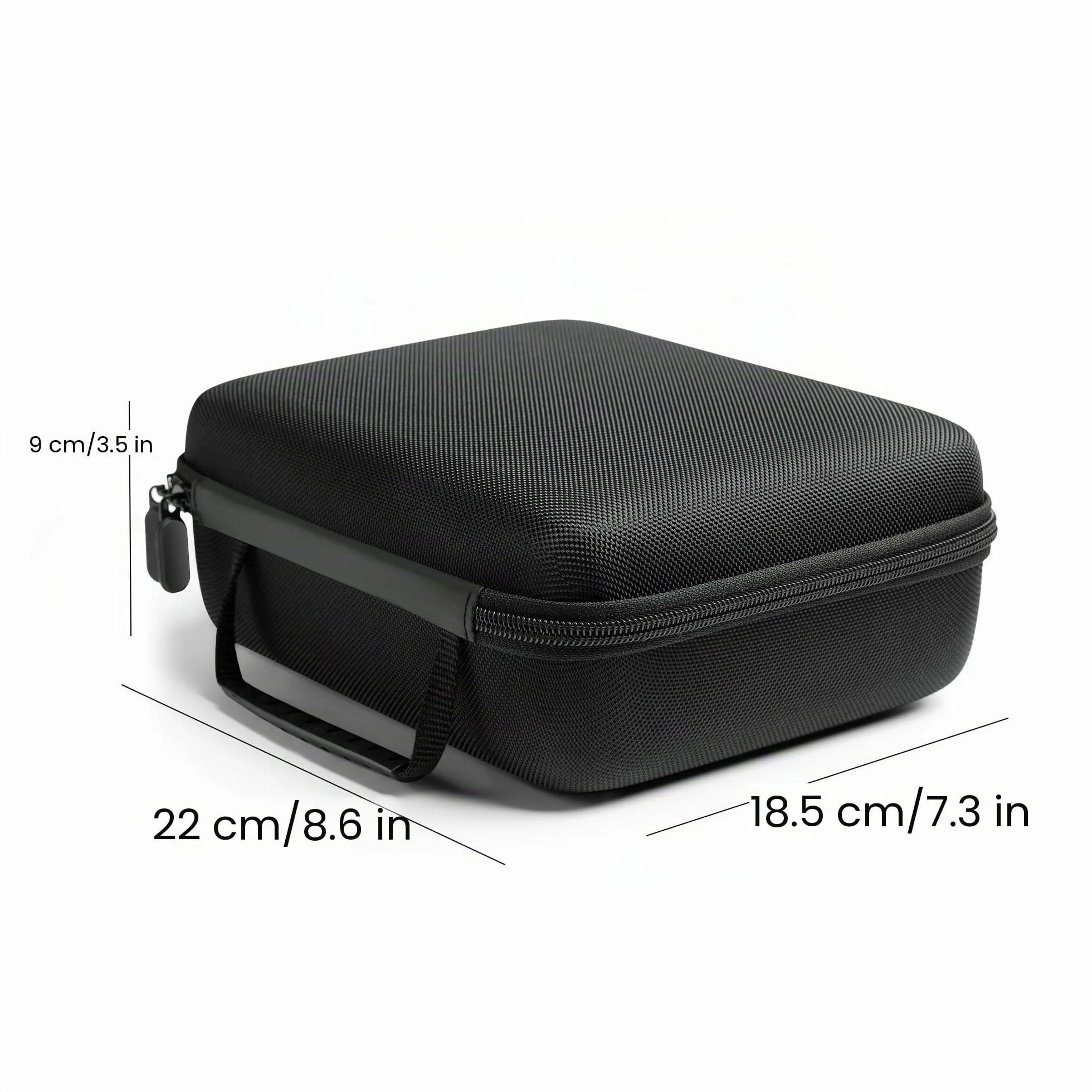 Estuche rígido para reloj 6 ranuras organizador de viaje caja dura negro 2 compartimentos