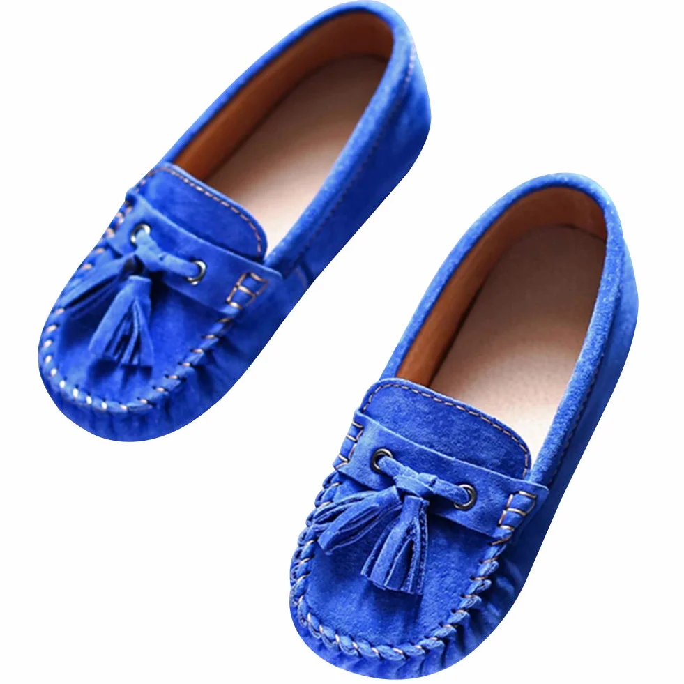 Mocasines Chicos Niño Plano Borla Cómodos Slip-on Zapatos para Niños Pequeños