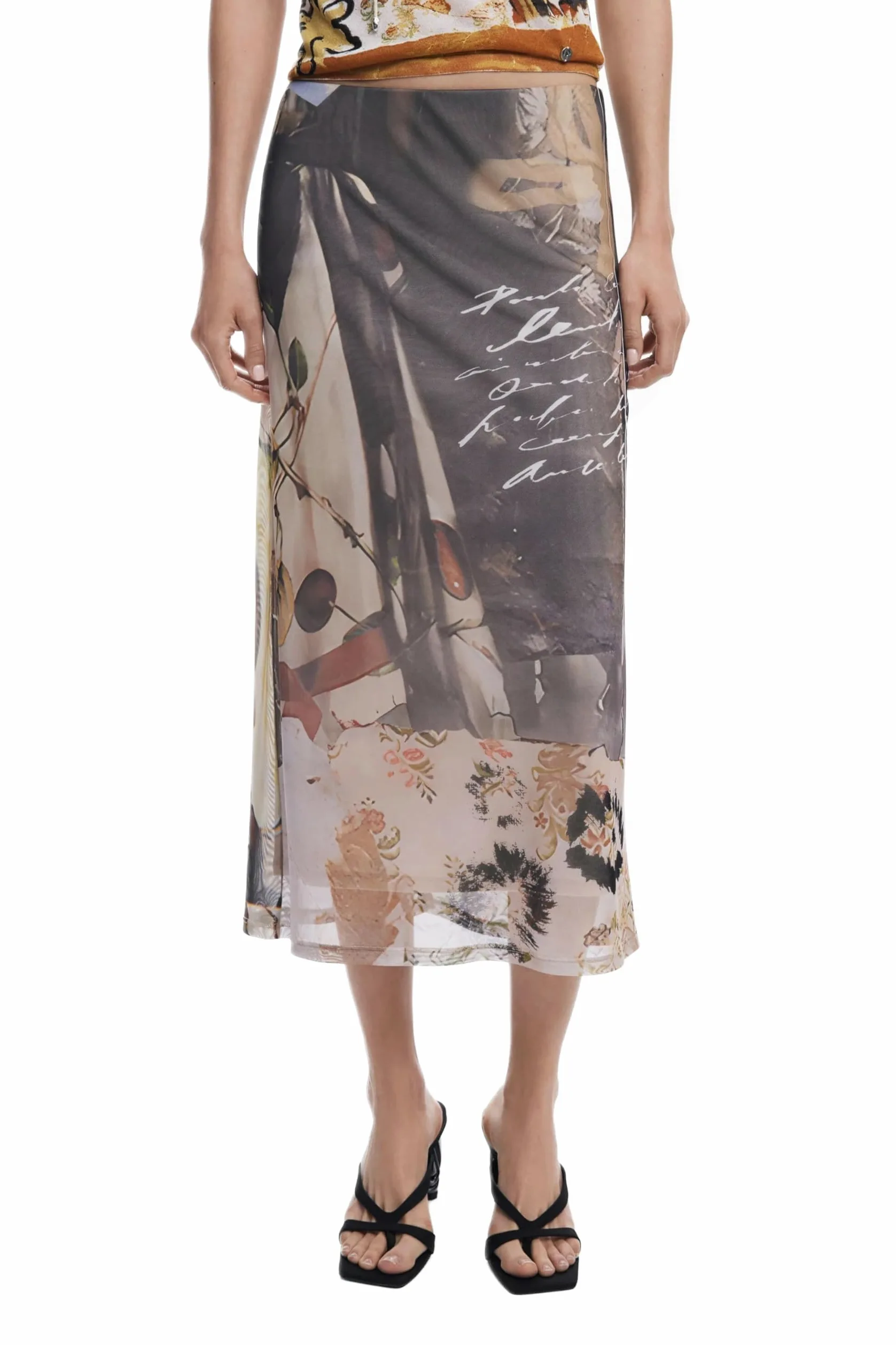 Desigual Fal_Collage Skirt Mujer (Pack de 1)