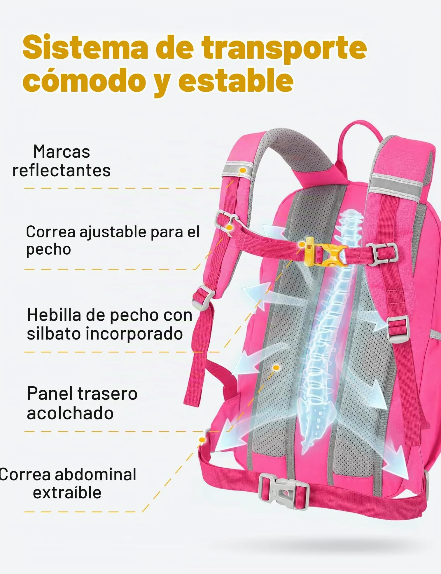 HALOVIE 12L Mochila Infantil de Senderismo | Para niños pequeños, bebés y guardería, también para escuela primaria, viajes y excursiones, ligera y práctica