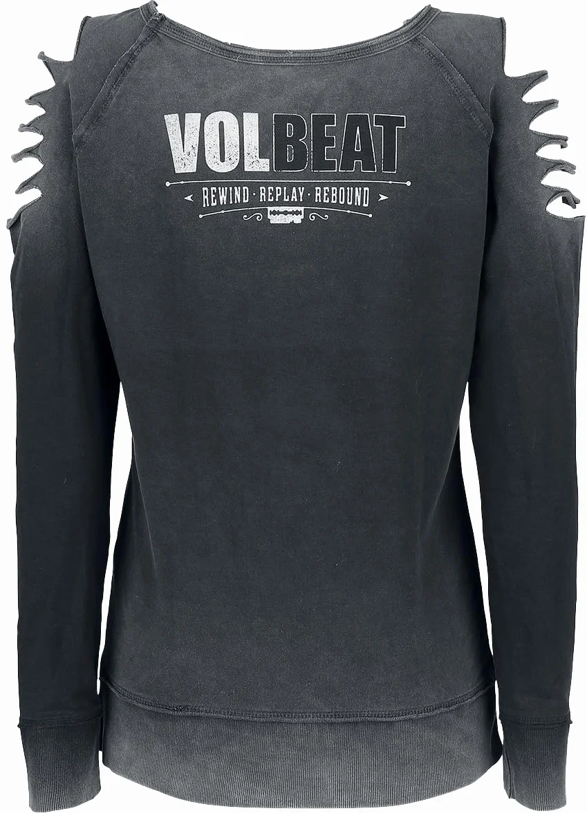 Volbeat Bandana Skull Sudadera Gris Mujer