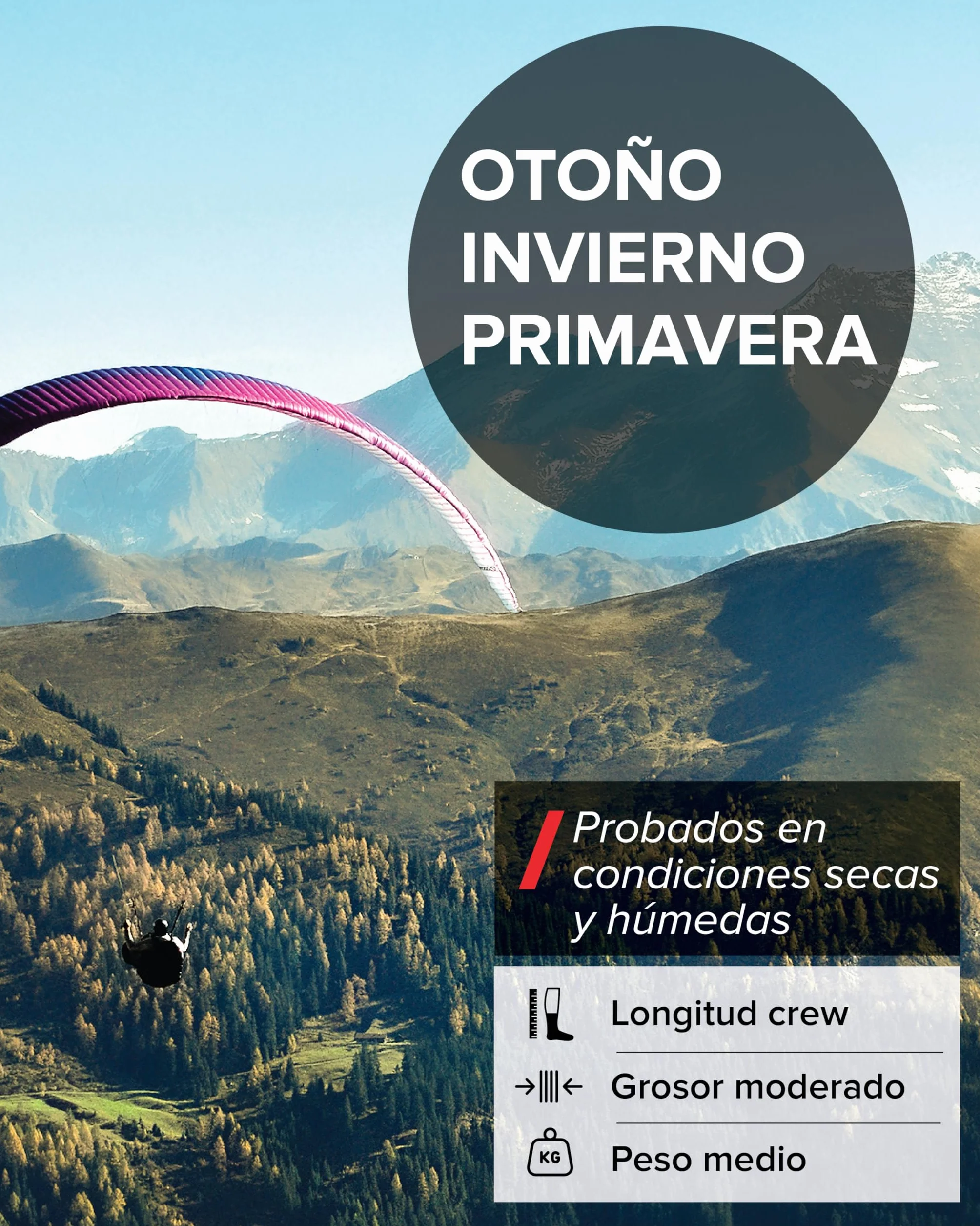 Calcetines Senderismo Lana Merino Antiampollas Hombre Trekking Invierno