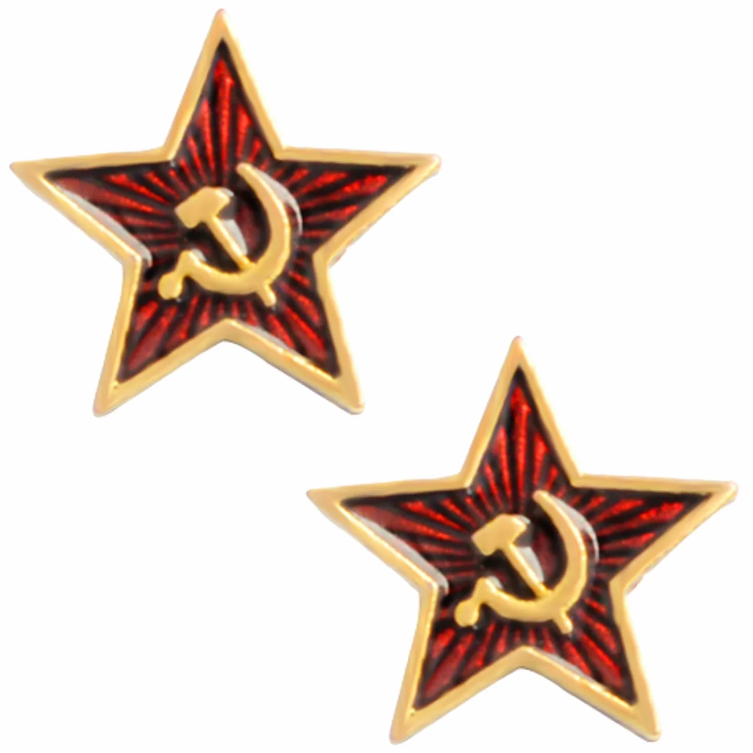 BRACO Pin URSS Broche Comunismo Rojo Pack 2 Pins Insignia comunista estrella roja hoz martillo