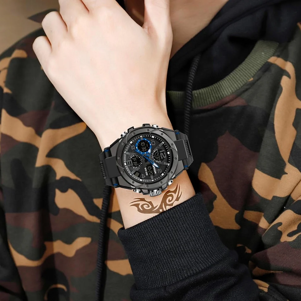 Relojes militares para hombres deportes al aire libre reloj digital táctico ejército reloj de pulsera LED cronómetro impermeable relojes militares para hombres