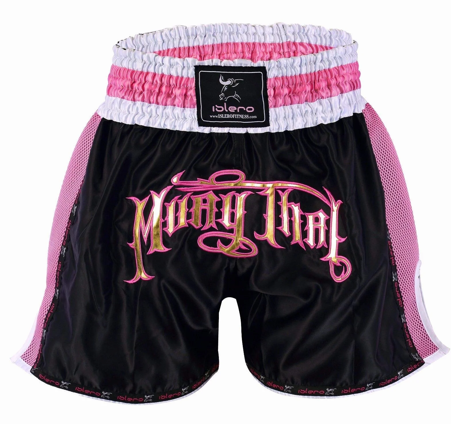 Islero Pantalones Cortos de Muay Thai Mujer Rosa