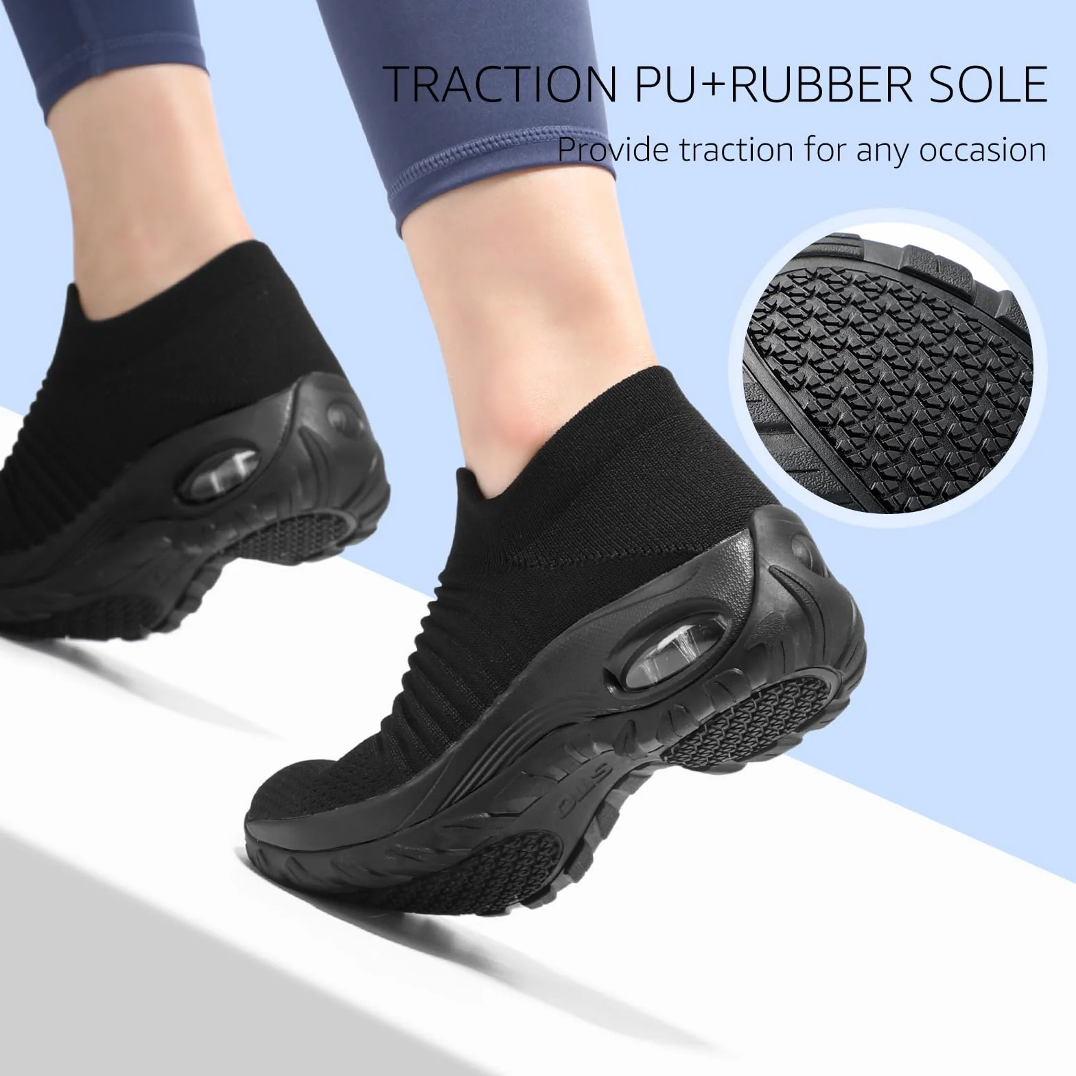 HKR Zapatillas deportivas para mujer con espuma viscoelástica para caminar