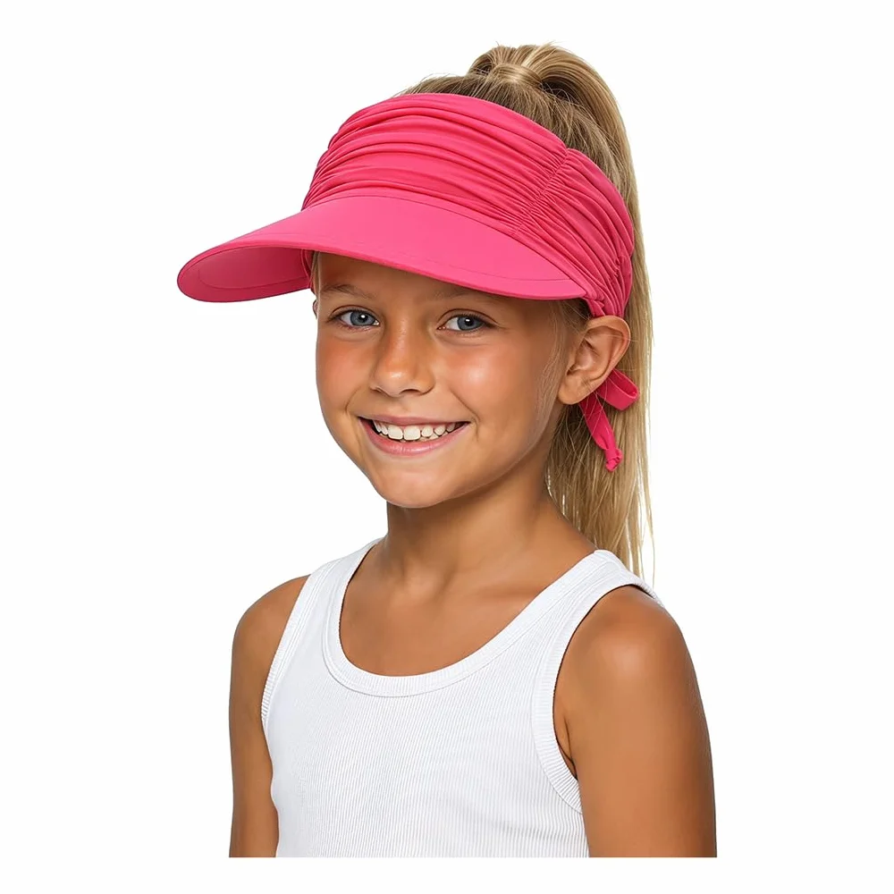 YAMEE Gorra de Sol para Niña Transpirable Protección UV Borde Ancho Ajustable