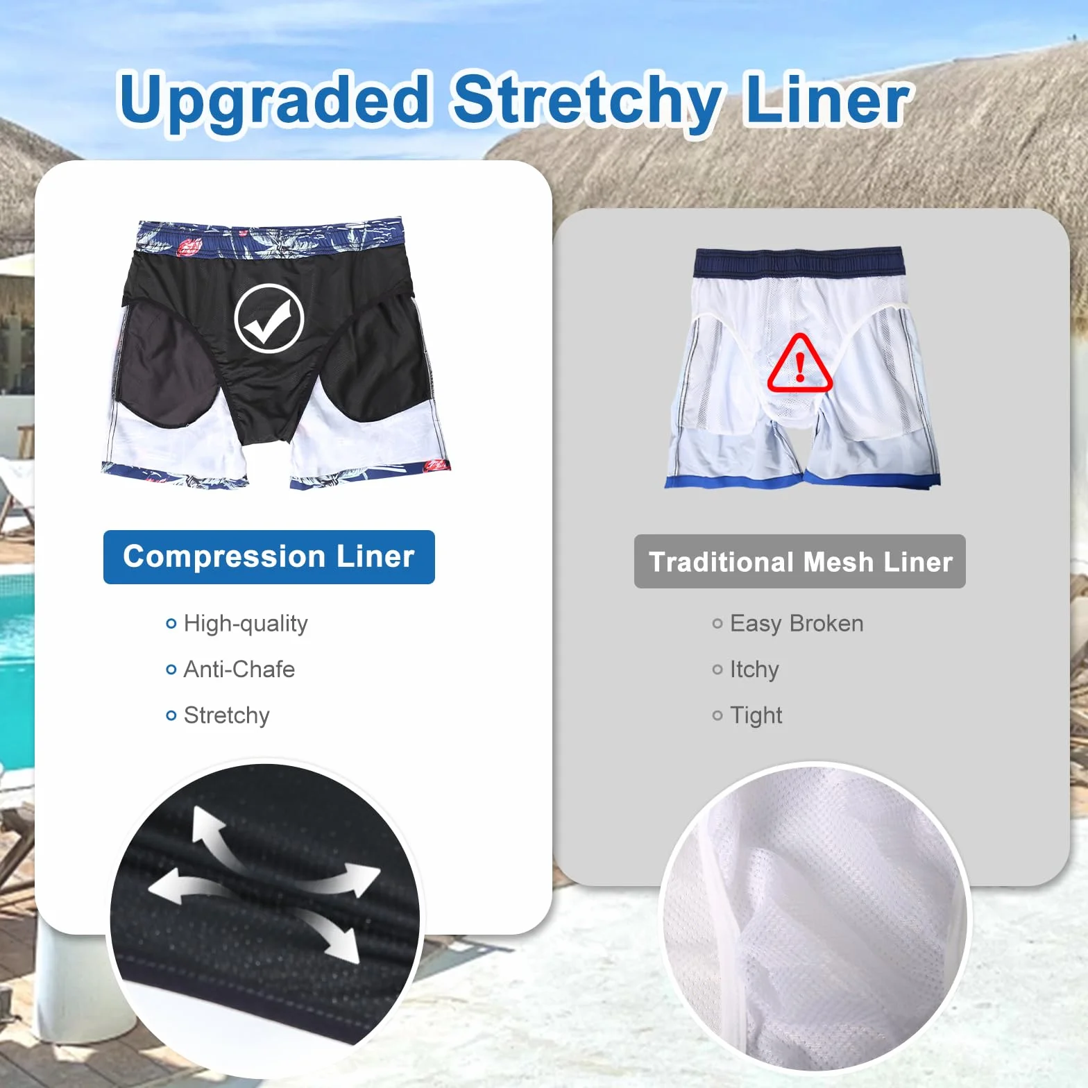 Bañador Hombre Secado Rapido Respirable Traje de Baño Estampado Ligero Boxer con Cremallera para Natacion Playa Surf