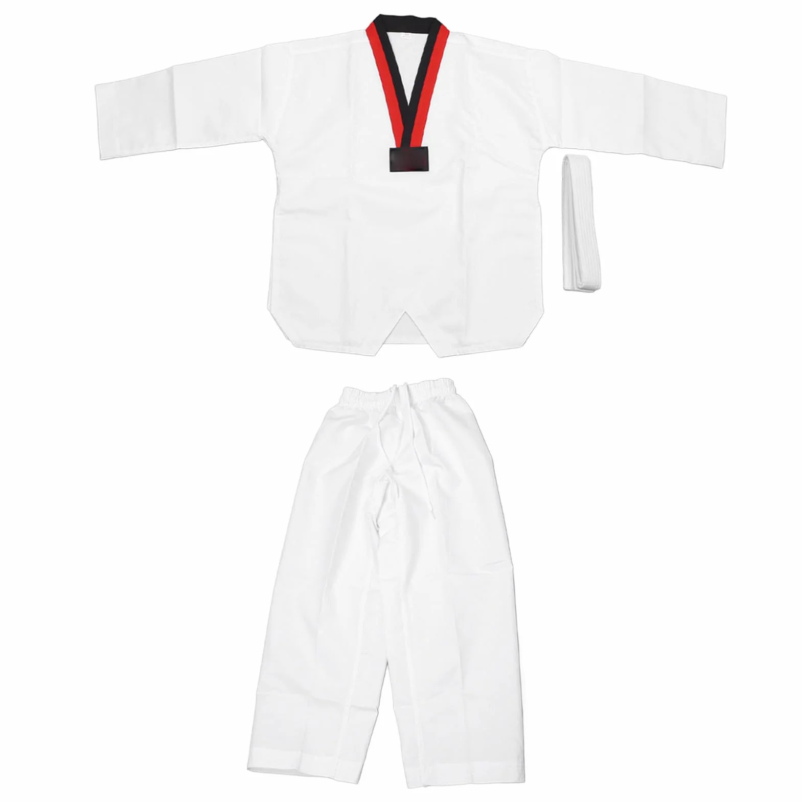 Cómodo Uniforme Taekwondo Niños Cinturón Traje Ligero Entrenamiento Conjunto Gi Deportivo Artes Marciales Altura 136-146cm