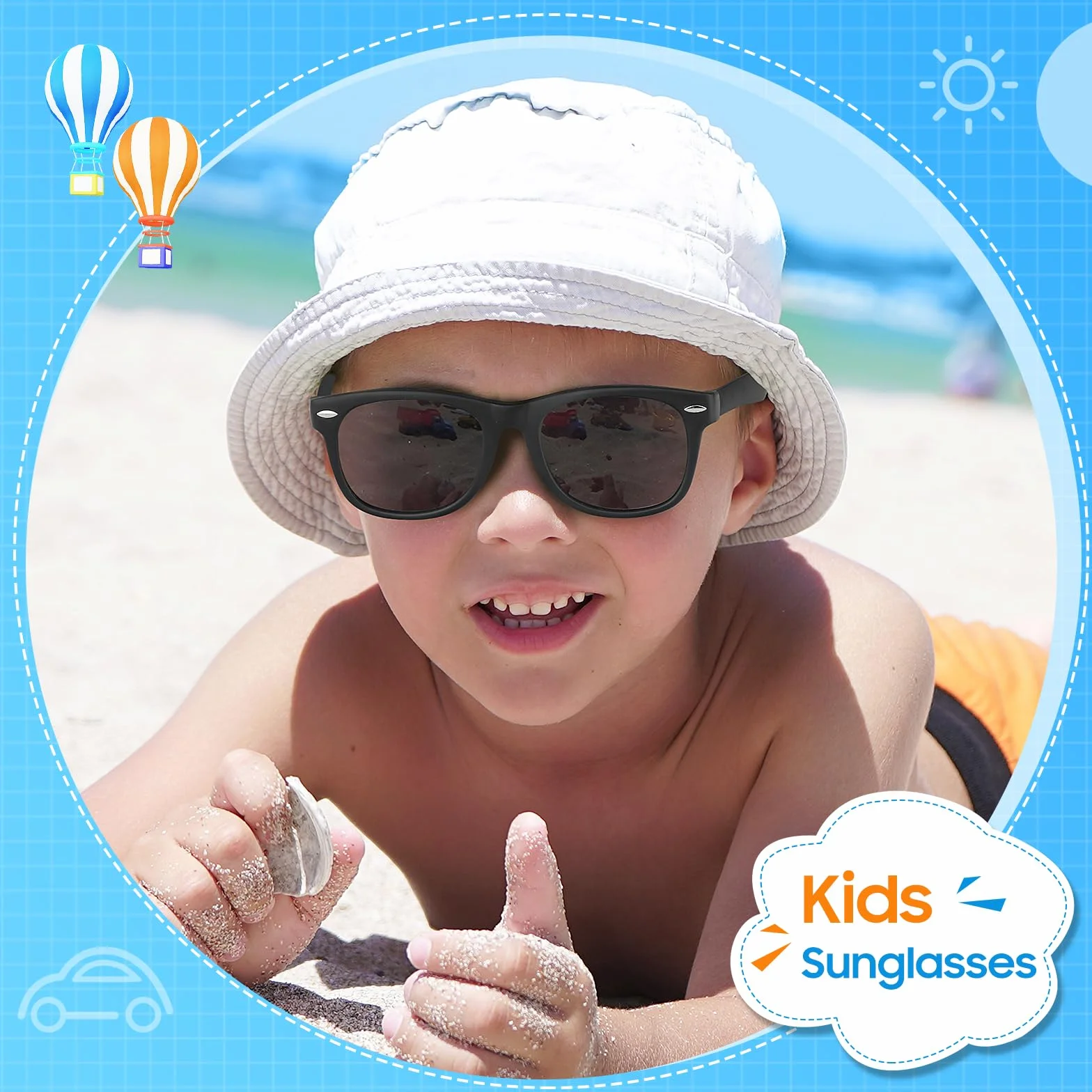 Gafas de Sol Polarizadas Niño Niña 3-10 Años UV400 Protección Flexibles Goma Infantiles