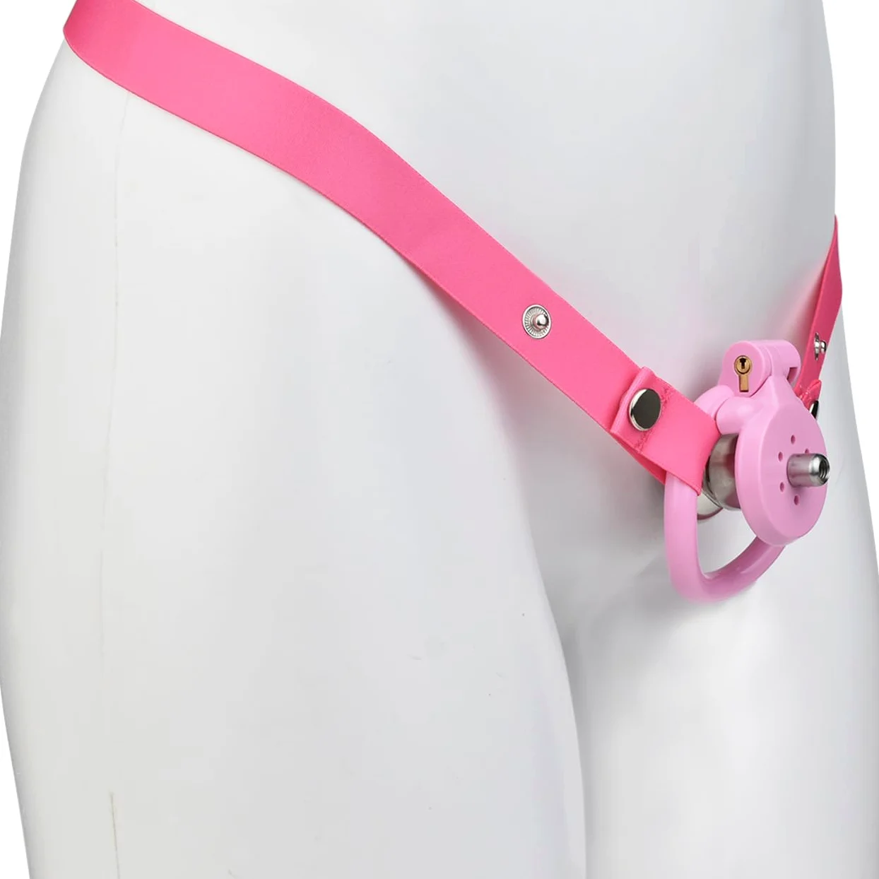 Cinturón Elástico Ajustable para Hombre con 4 Anillos, Estilo Casual,rosado