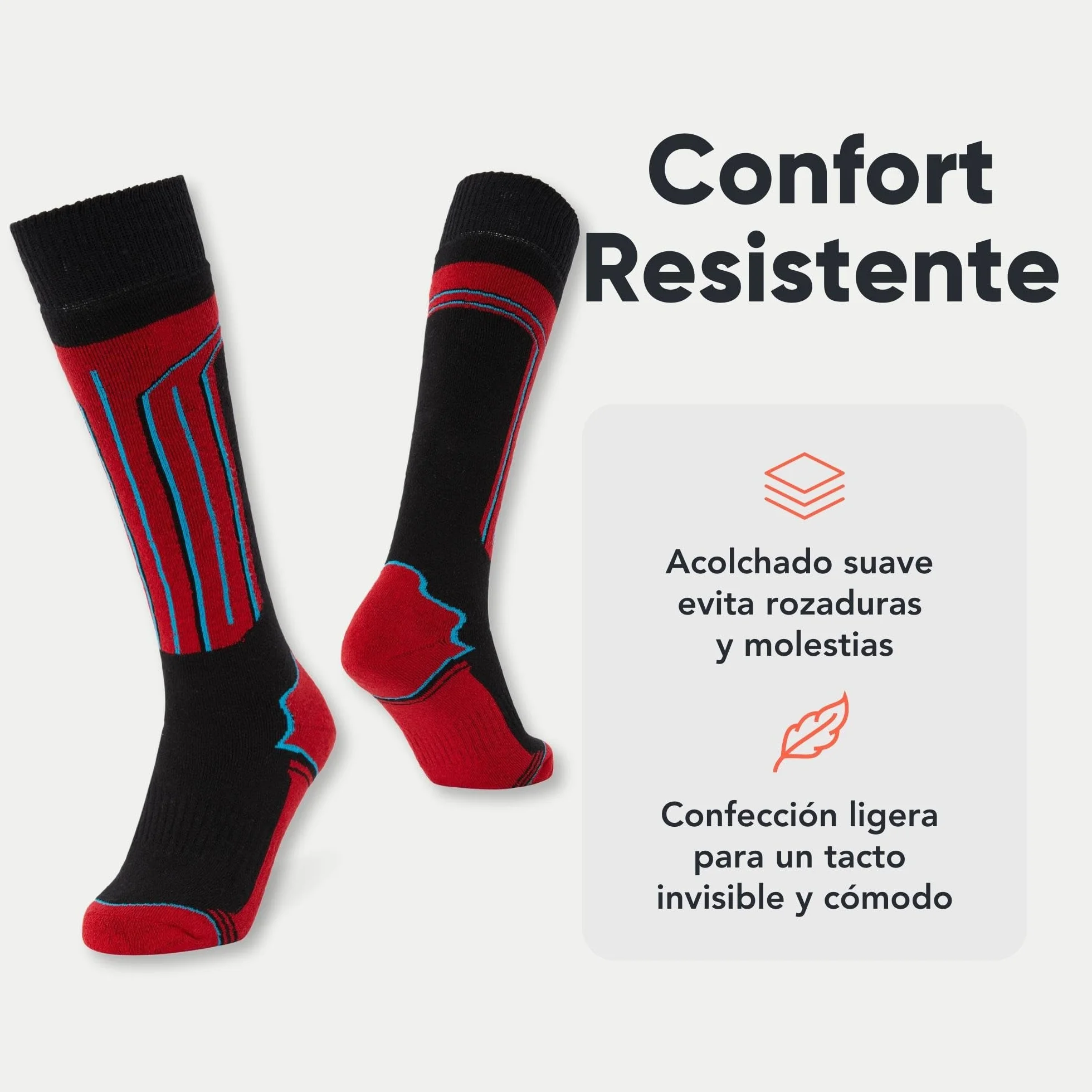 Calcetines térmicos de esquí paquete de 4 para hombre y mujer