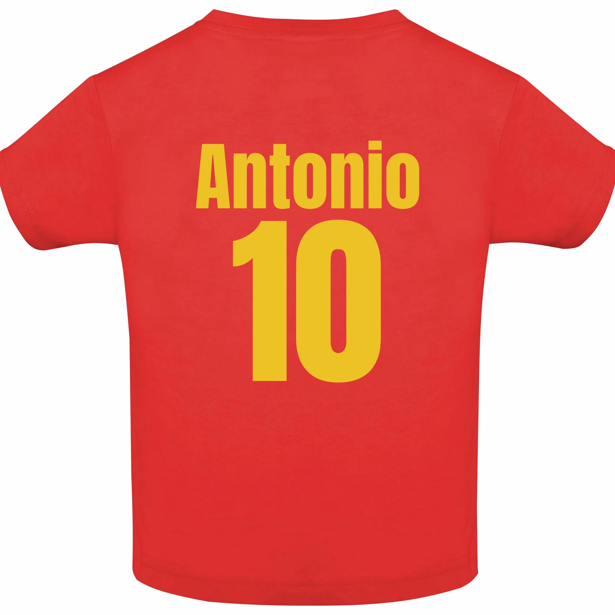 Camiseta Fútbol España Bebé Personalizada Nombre Número Escudo