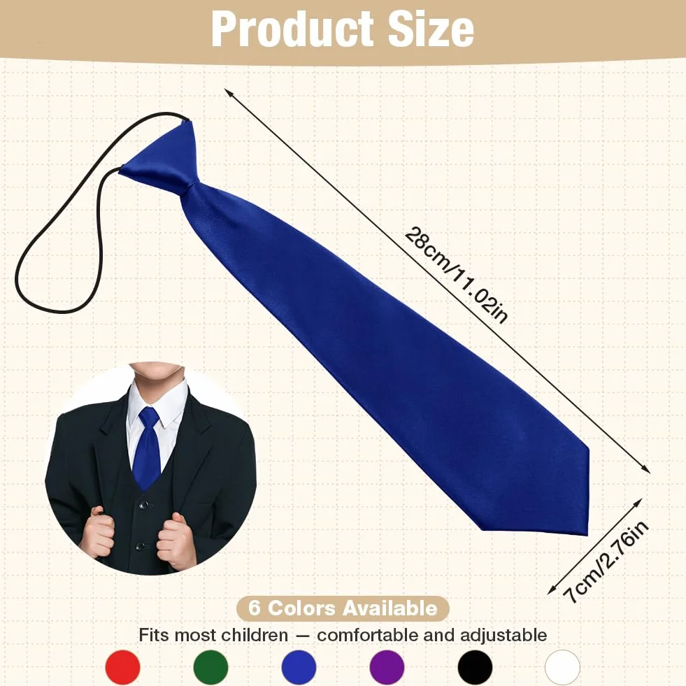 URAQT Pajarita de Satén para Niños 10x5 cm Preabrochada Ajustable con Hebilla para Uniformes Bodas
