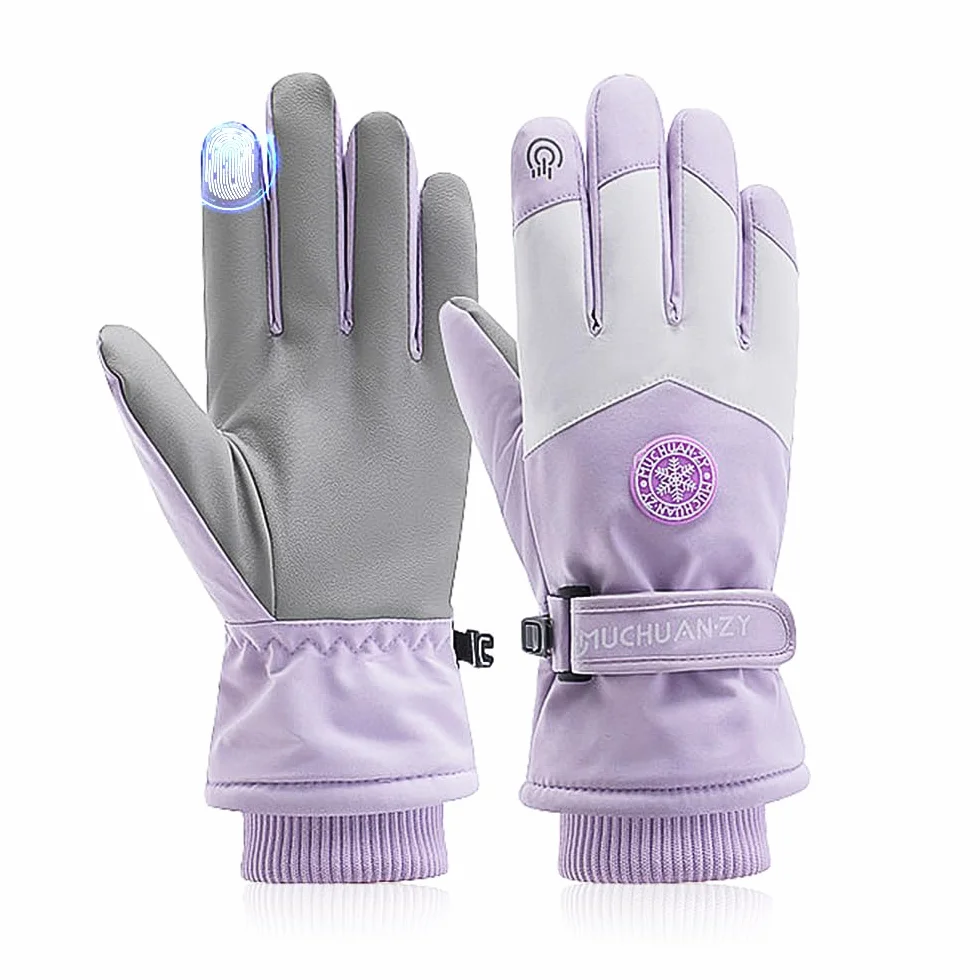 Guantes de Esquí Impermeables Térmicos para Pantalla Táctil Mujer Invierno