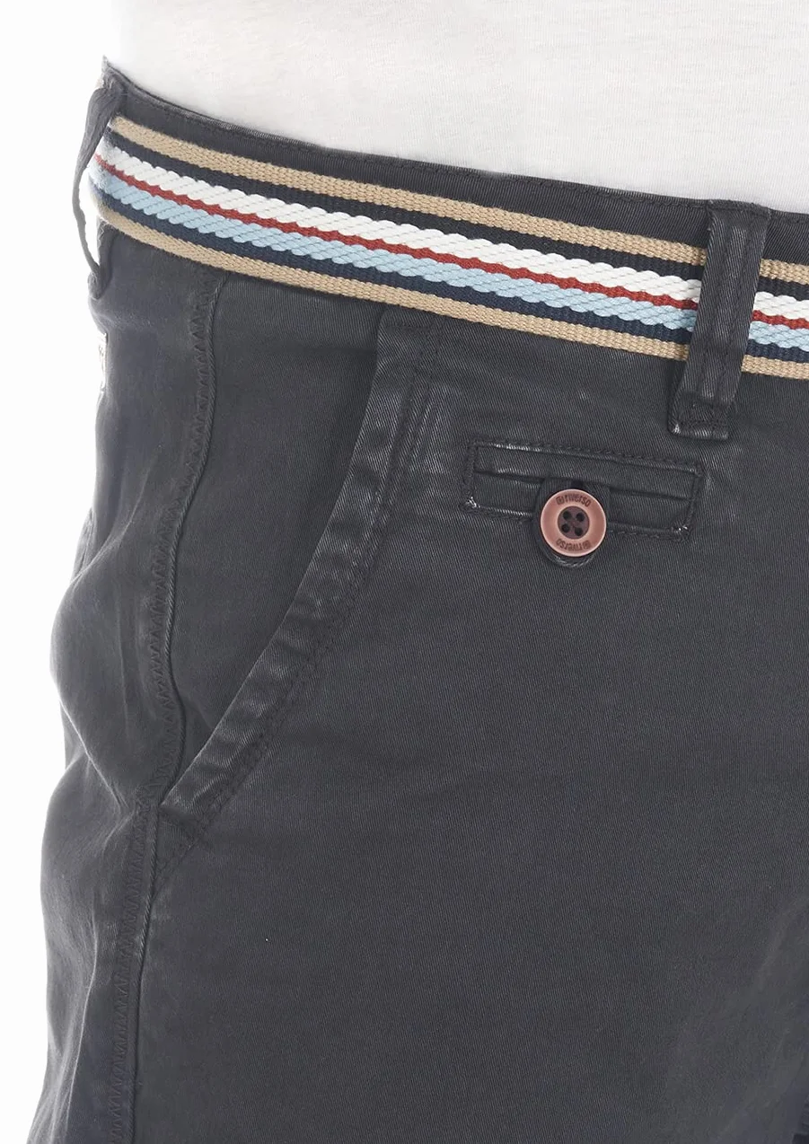 riverso RIVKlaas Pantalones Cortos Chinos Hombre Corte Regular Cinturón Bermuda Verano 98% Algodón W30-W42