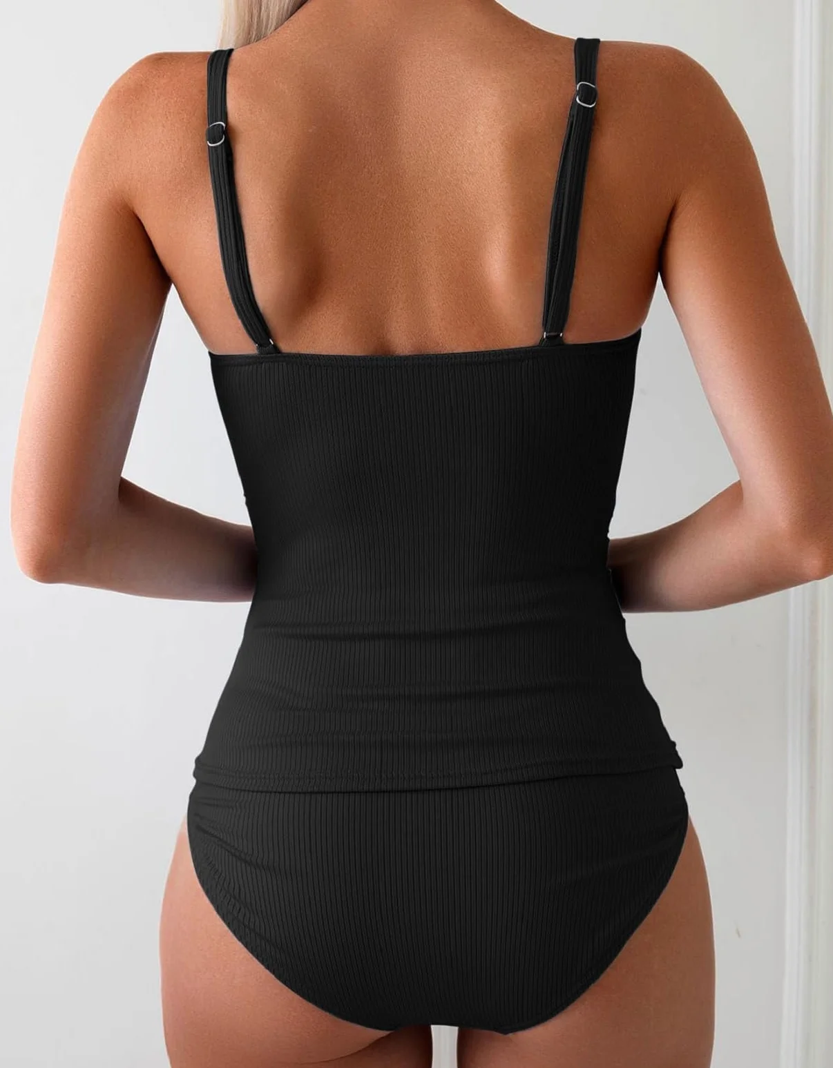 Yutdeng Tankini Mujer Reductor Barriga Bañador Dos Piezas Push Up con Relleno Tallas Grandes