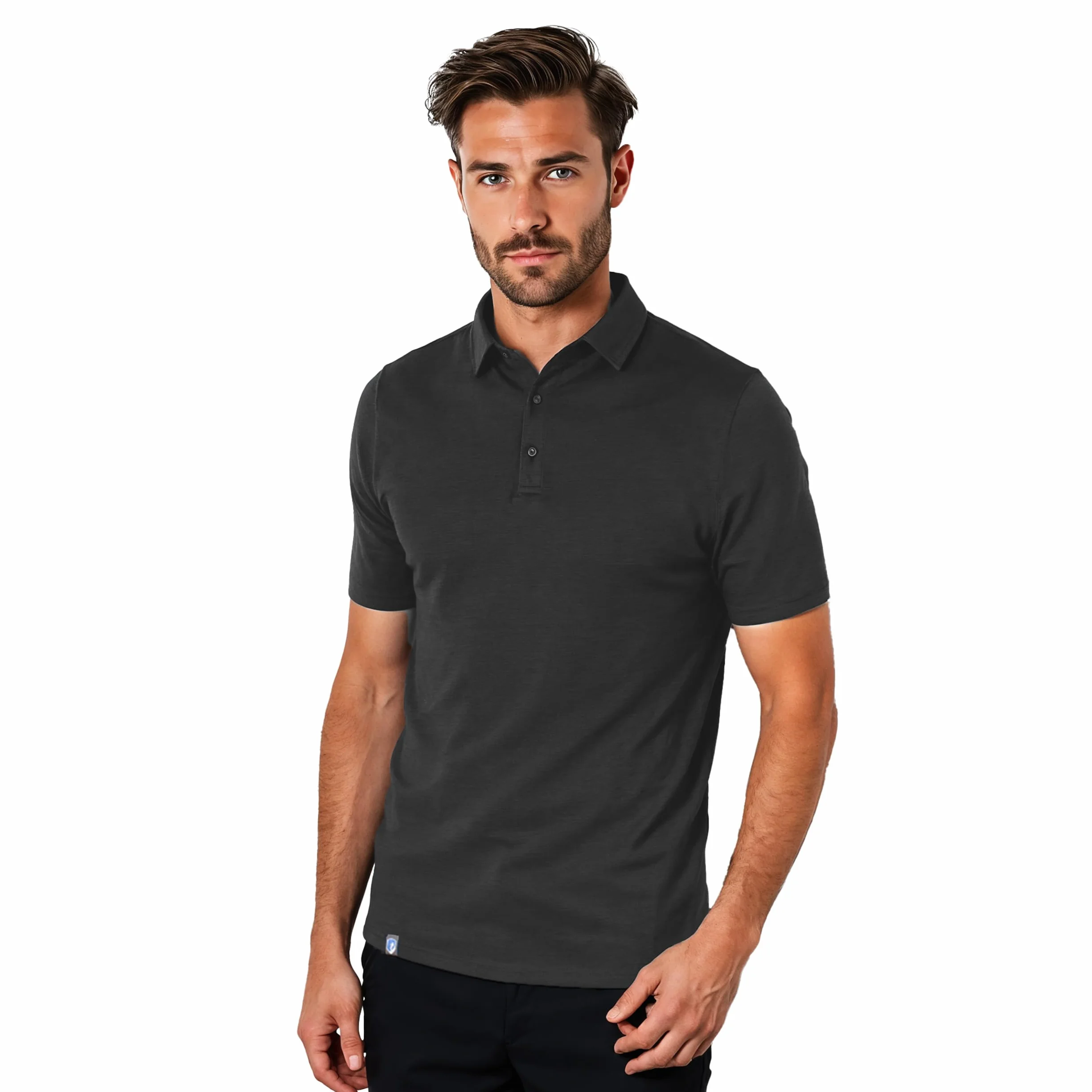 ALPIN LOACKER Camiseta Polo Merino para Hombre, Manga Corta, Camiseta antisudor, Camiseta Merino, Prenda térmica Transpirable