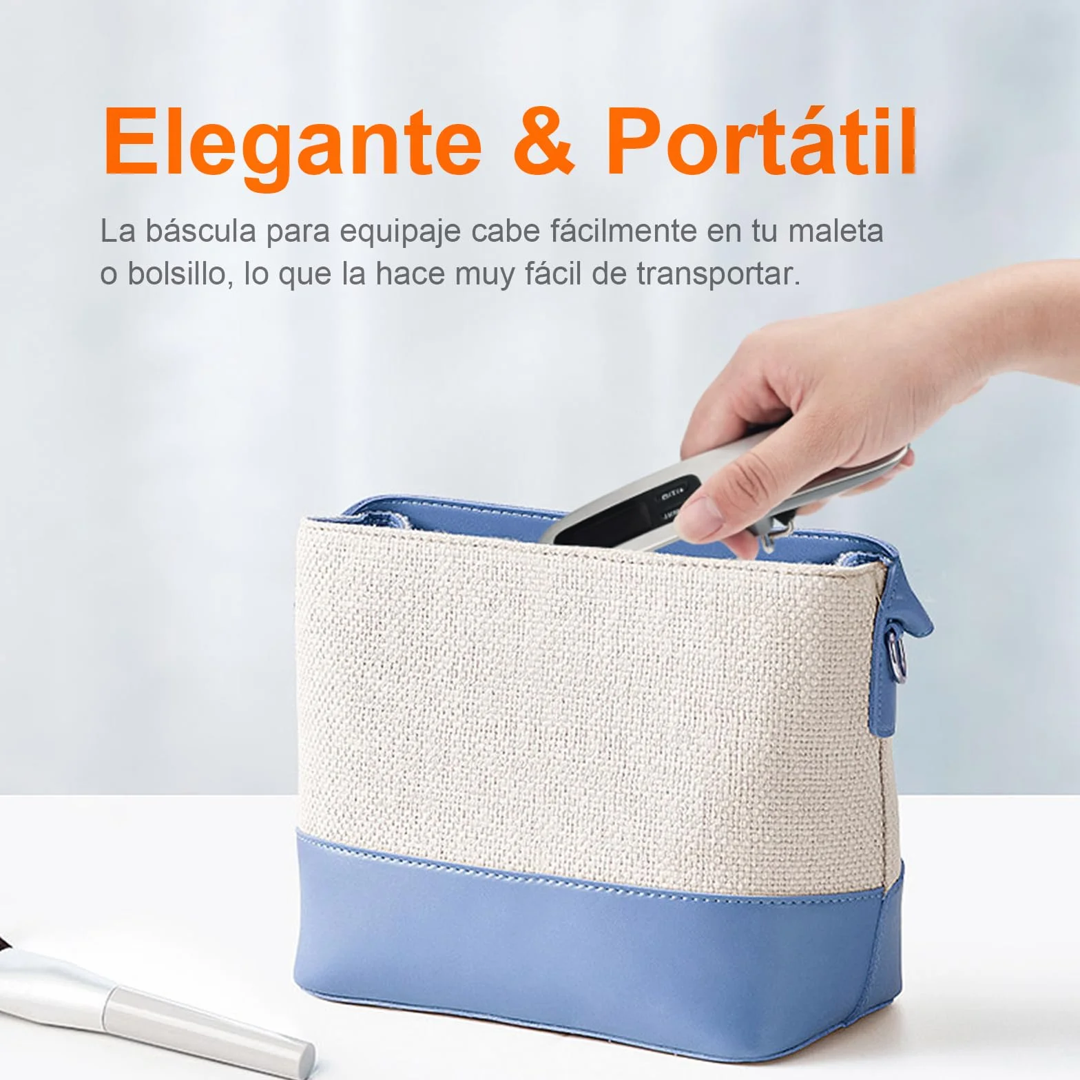 GRIFEMA GA2006 Báscula Maletas Viaje Portátil, Báscula de Equipaje con Pantalla LCD, 110 lb/50 kg, Plata