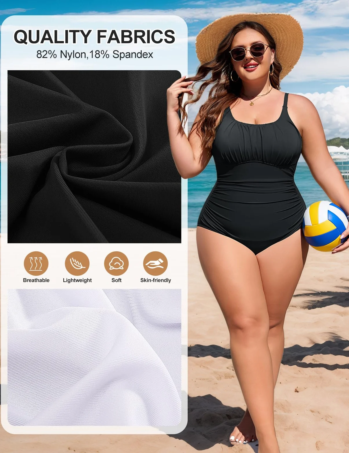 Tuopuda Bañadores Mujer Tallas Grandes Reductor Barriga Bañador Push up con Relleno Trajes de Baño Una Pieza Monokini para Playa Piscina L-4XL