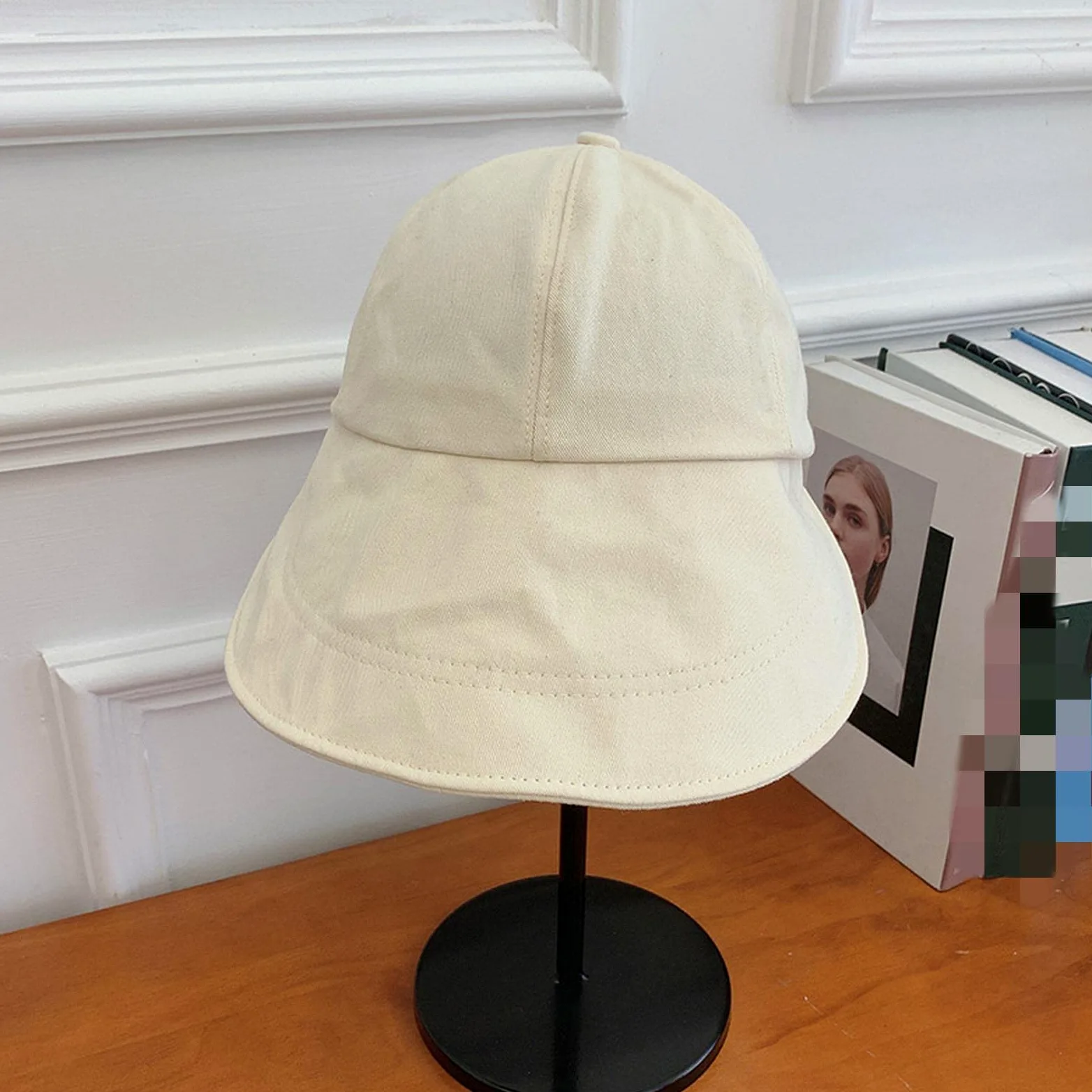 Sombrero de verano con lazo grande, protección solar, sombrero de ala ancha, sombrero plegable para mujer