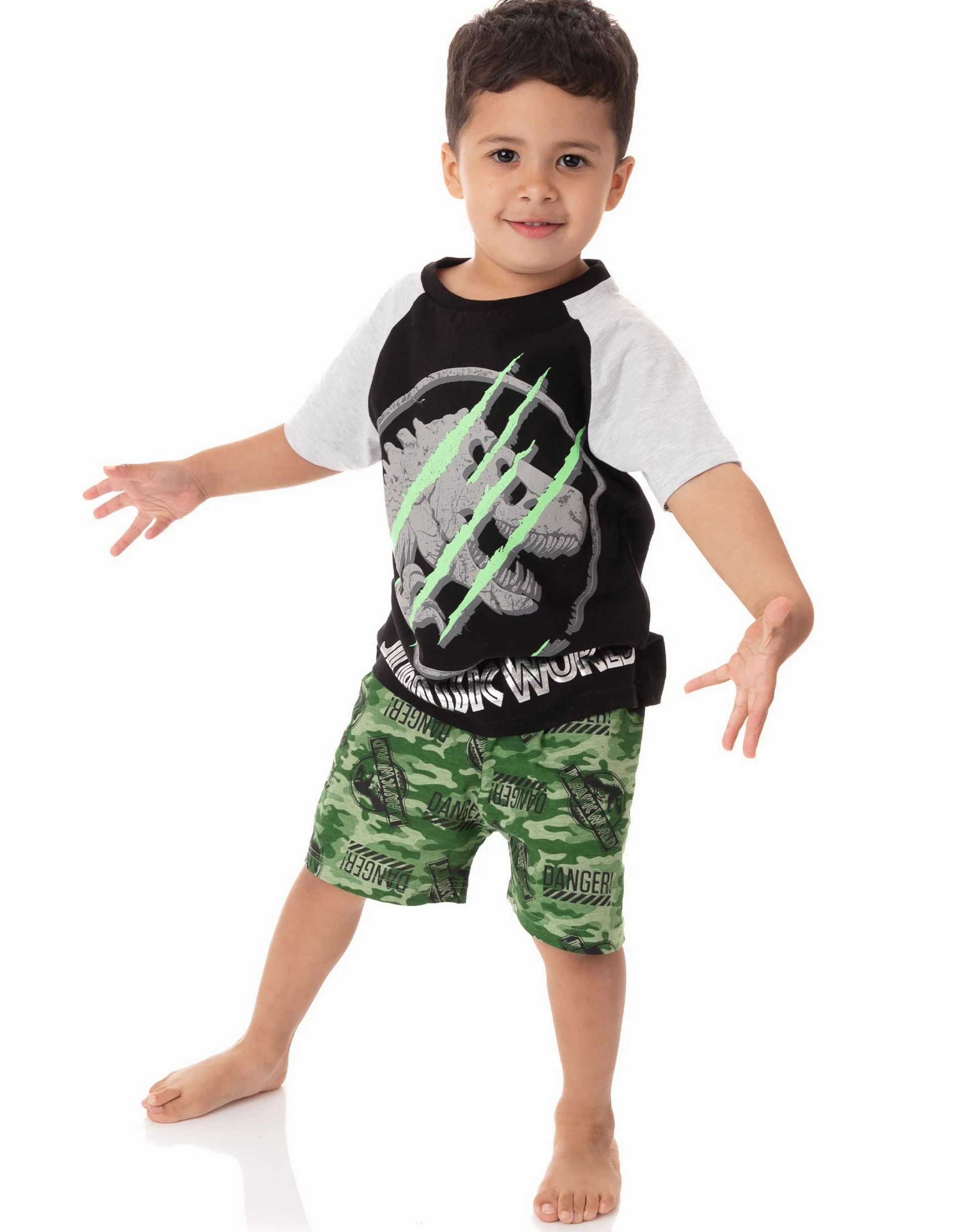 Jurassic World Pijamas Boys Kids Camo Camiseta Pantalones Cortos o Opciones de p