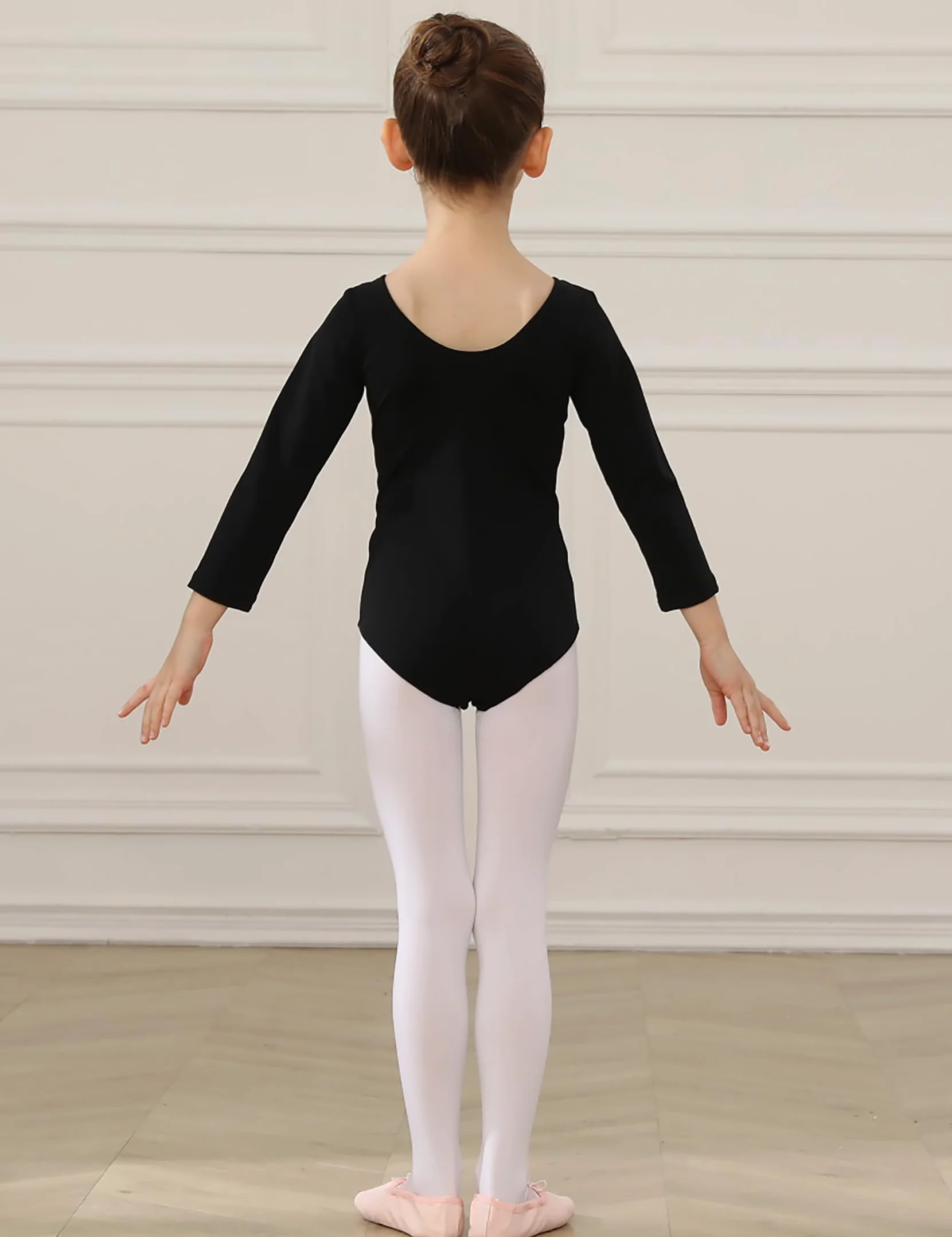 HIPPOSEUS Maillot de Ballet Mangas Larga para Niña Leotardos Danza Clásico Gimnasia Ritmica